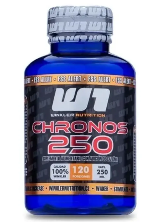 Cafeina Chronos 100% 250mg 120 Capsulas. Winkler-0