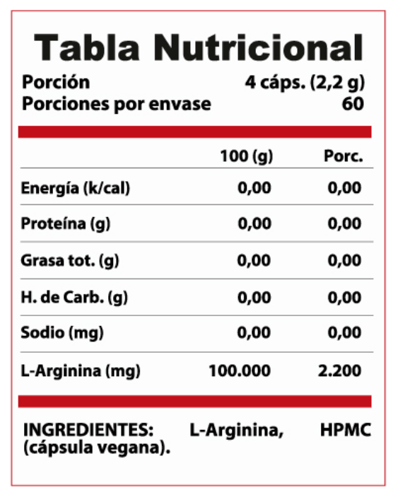 L - Arginina 100% Thor 240 Caps 60 Serv Winkler.-1