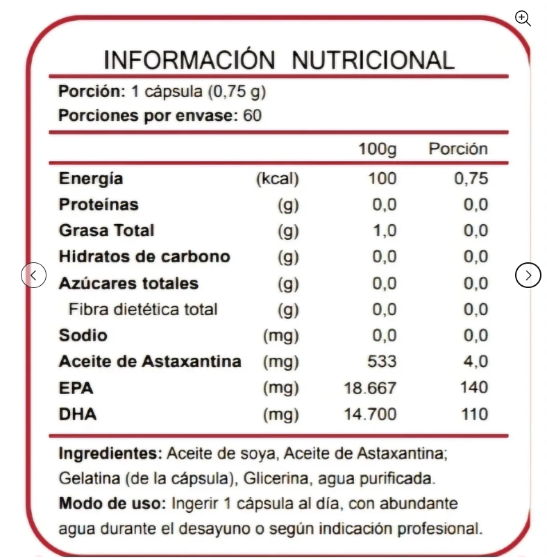 Astaxantina Plus Fnl 180 Capsulas 3x60.-1