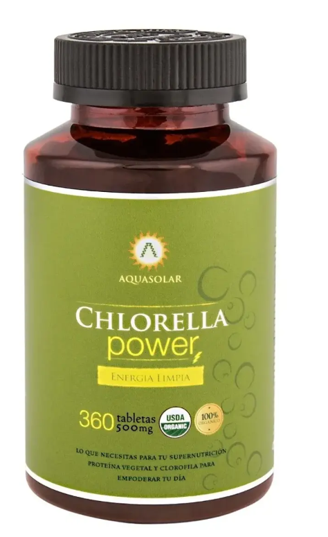 Chlorella Power Aq 1 Frasco 360 Tabs Organic.-0
