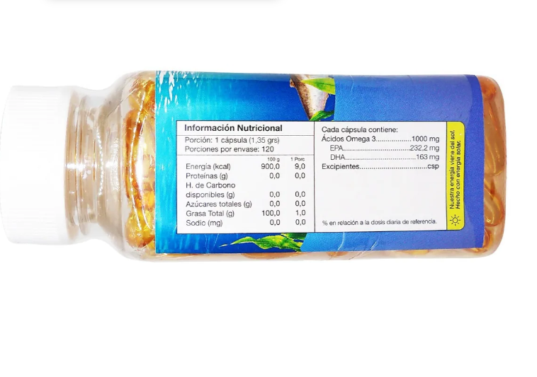 Omega 3 Oil Nf 1000mg 2 Frascos 2x120 Capsulas Soft Gel-2