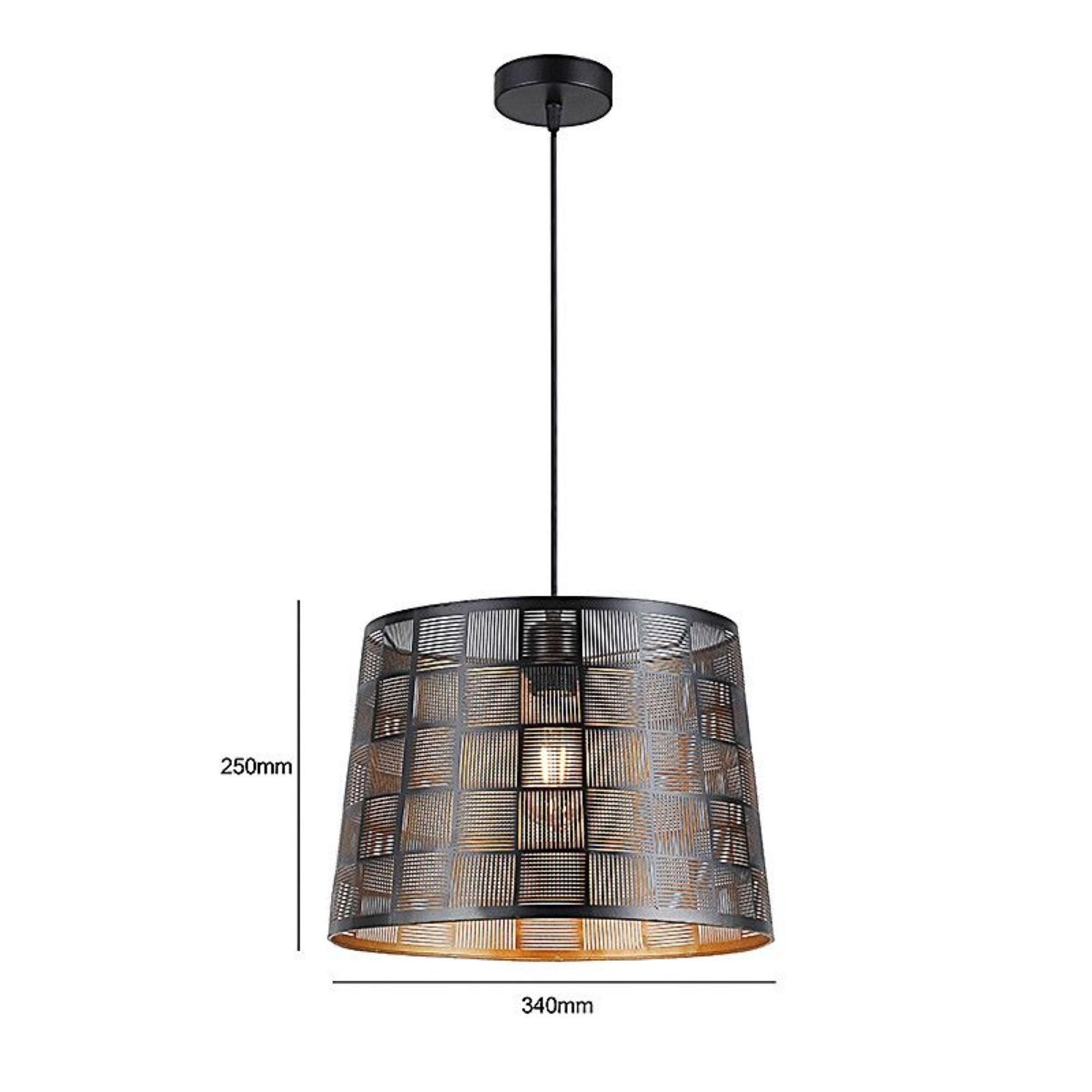 Lampara Colgante E27 Vintage diseño o Rejilla Calada-3