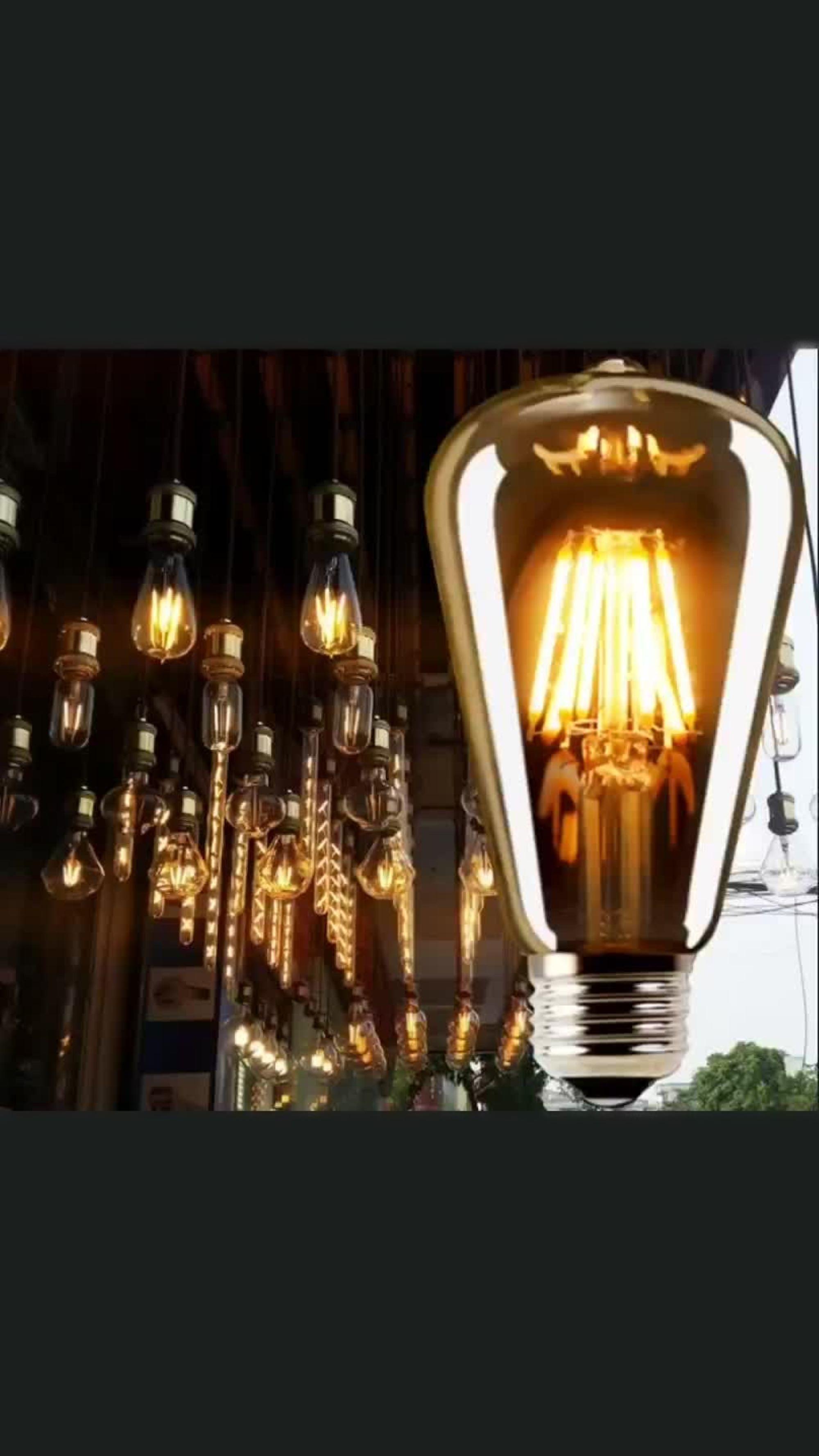 Pack 5 Ampolletas Led St64 E27 8w 2700k-3