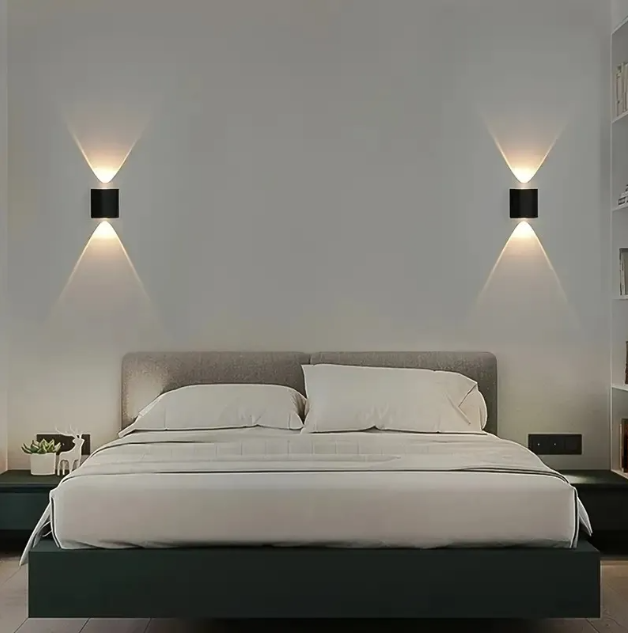 APLIQUE LED  2*1W NEGRO IP54 3000k-5