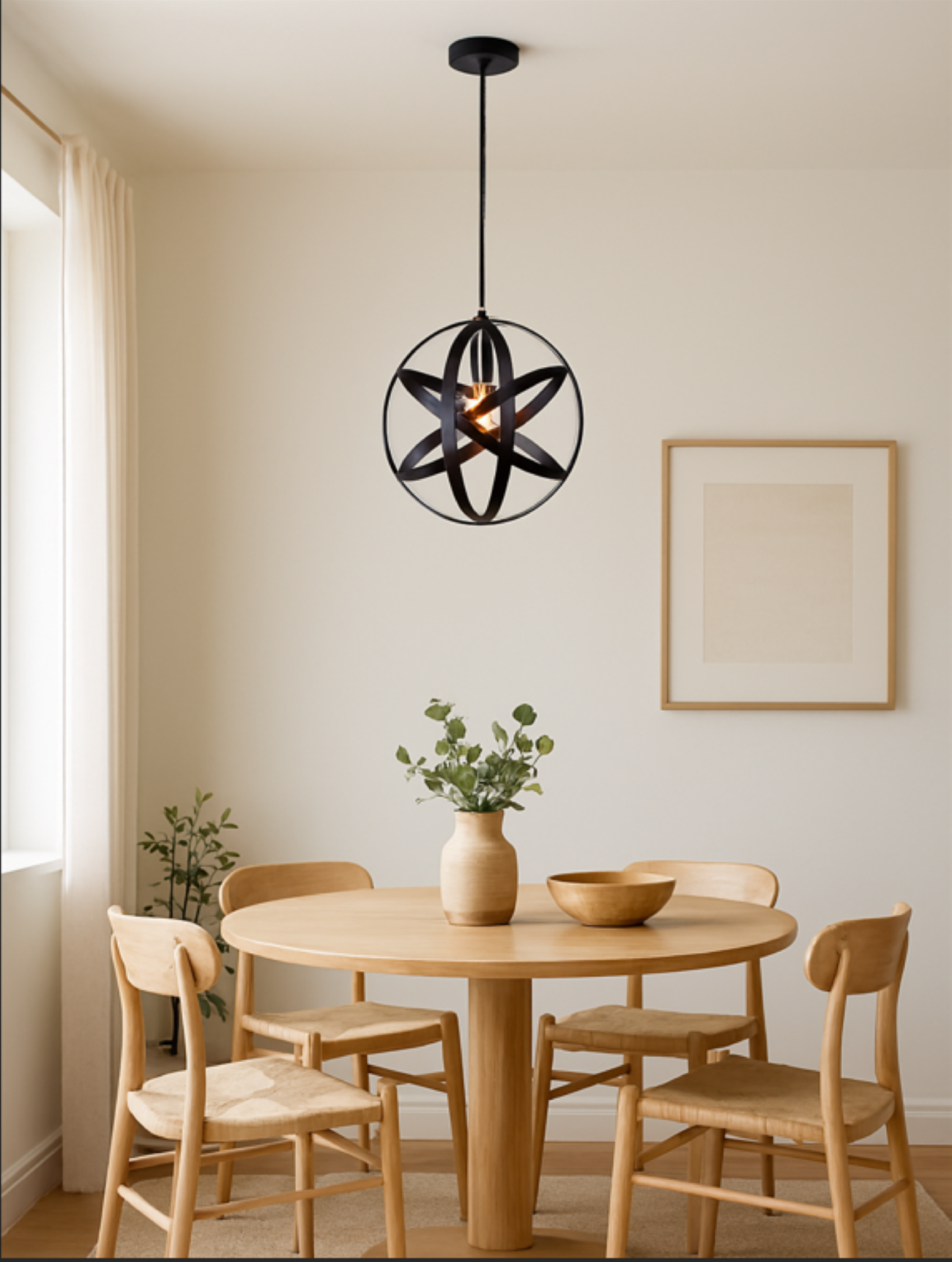 Lampara Colgante E27 Vintage estilo Esfera Orbital-3