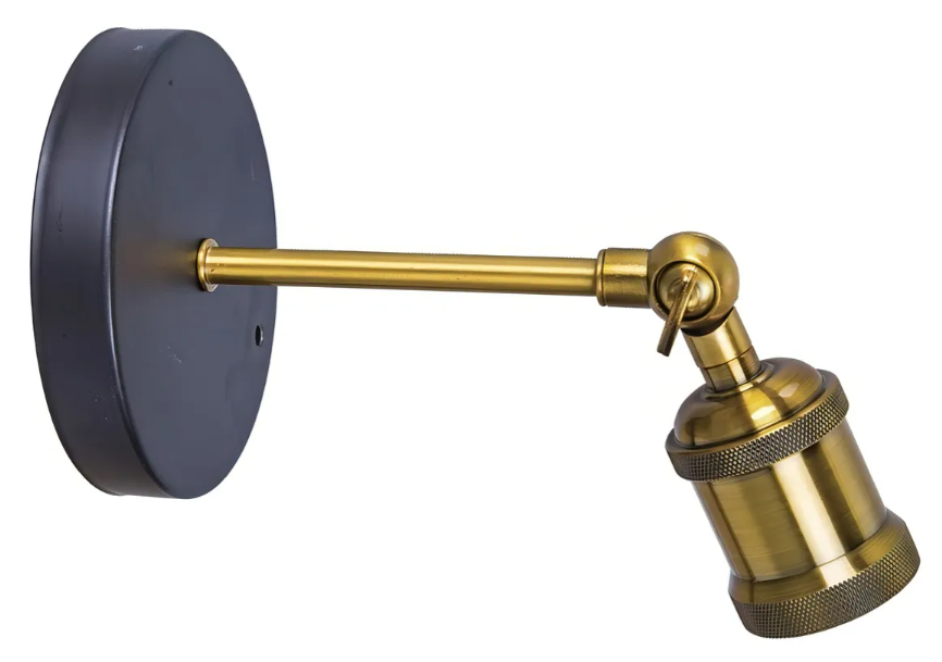 Aplique Lampara Foco Led Muro E27 Bronce Decoraci n Color Negro-2