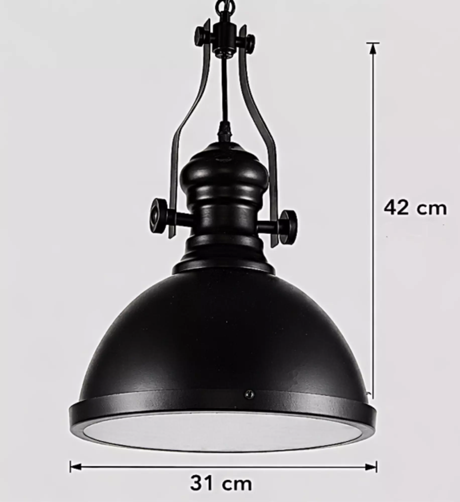Lampara Colgante Industrial E 27 con pantalla Difusora-3
