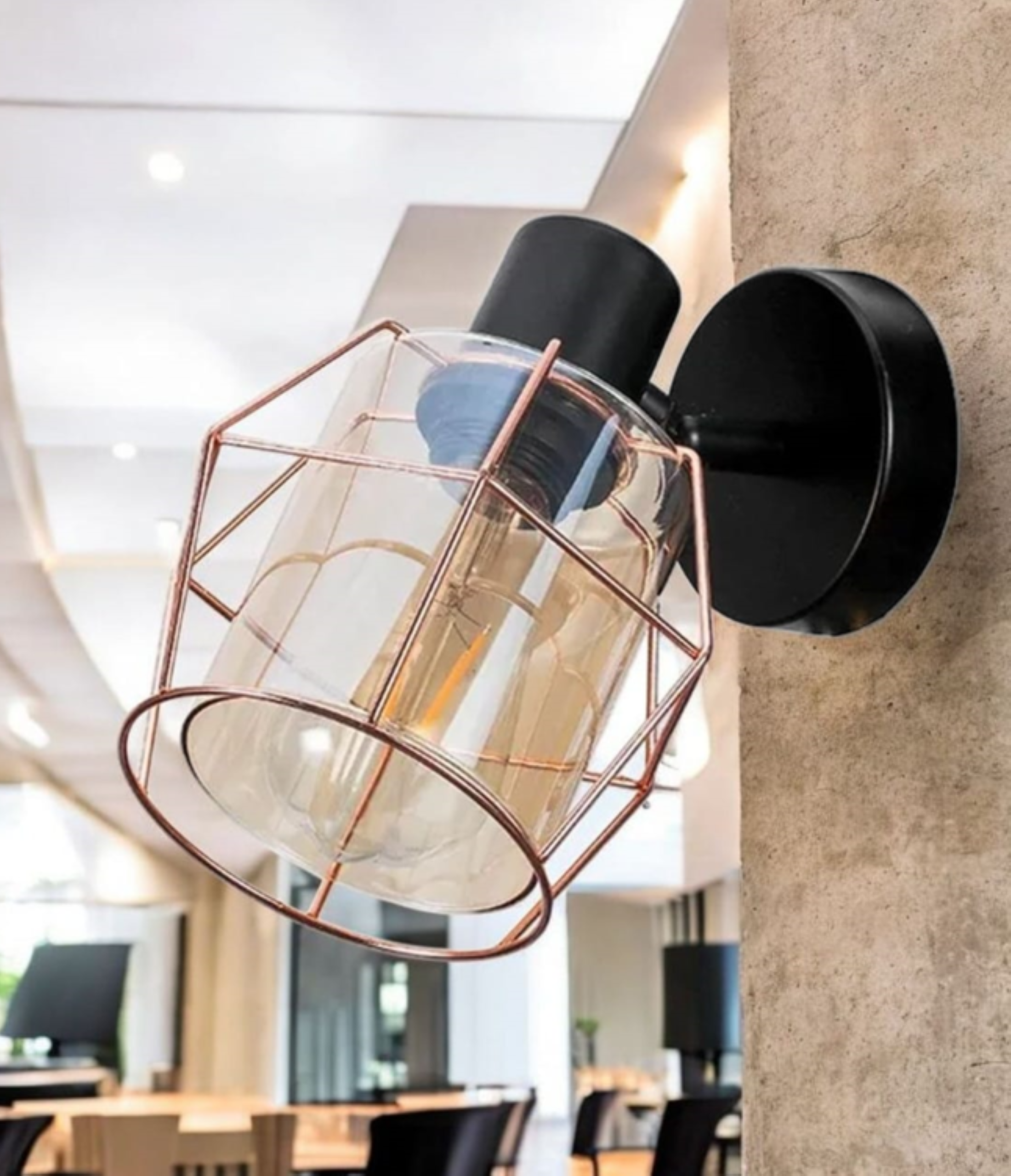 Aplique Porta Ampolleta E27 1 Bronce-2