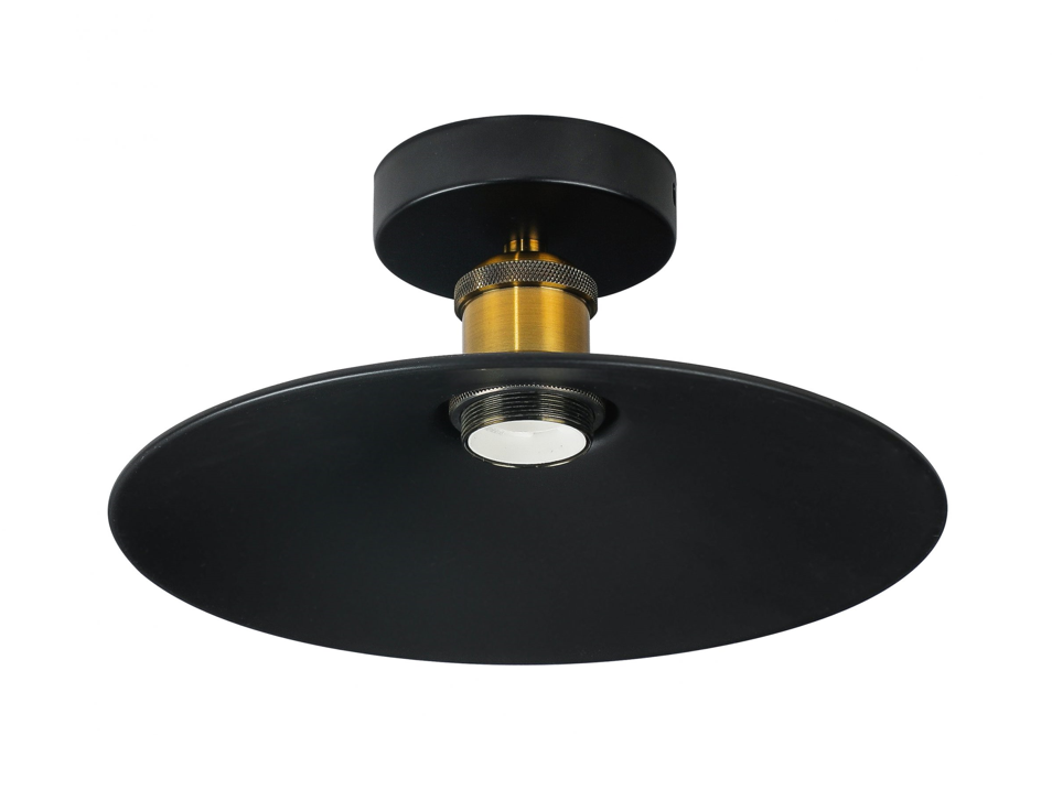 Lampara Negra Con Soquete E 27 De Bronce-2