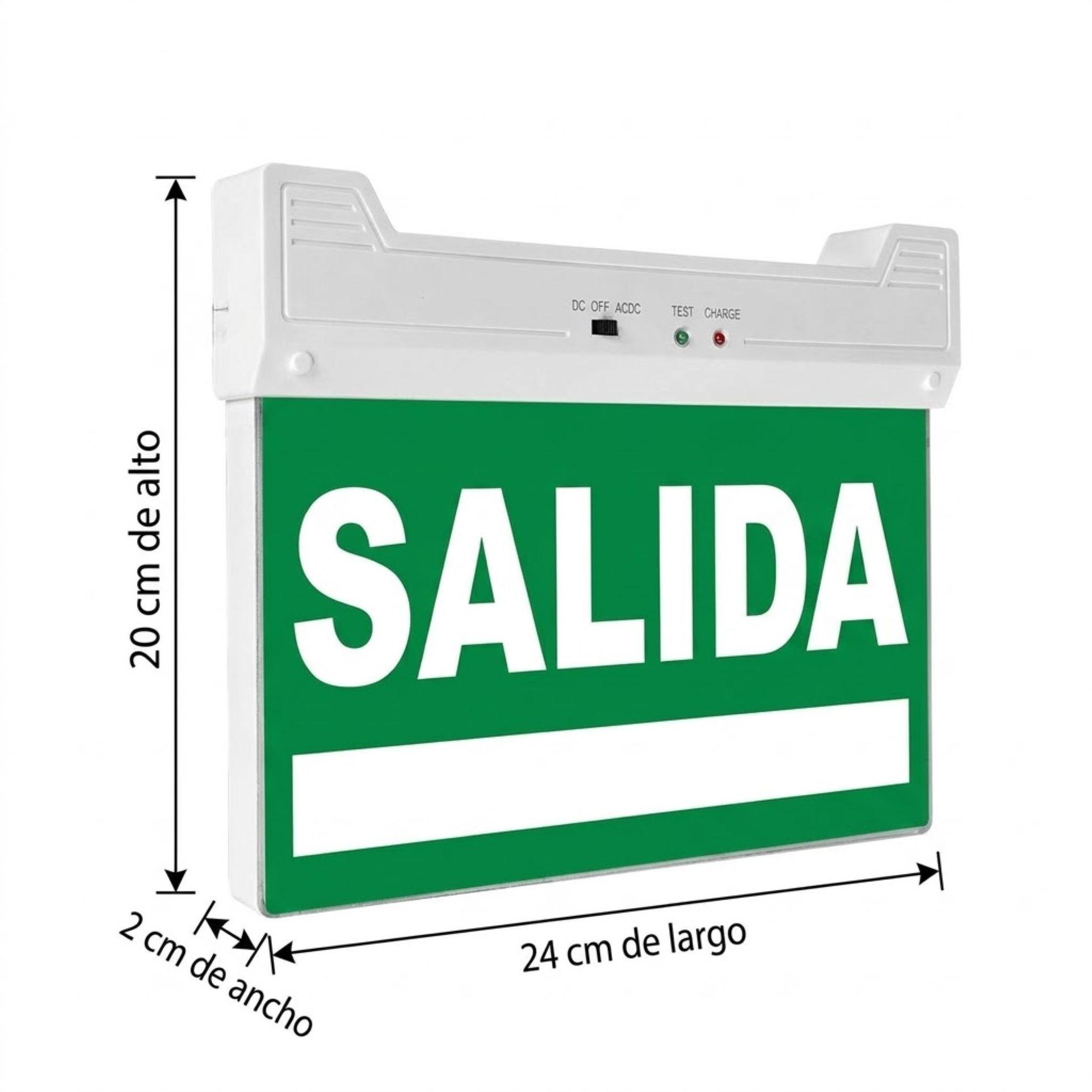 LUZ LED DE EMERGENCIA CON LETRERO SALIDA 3W SEC-2