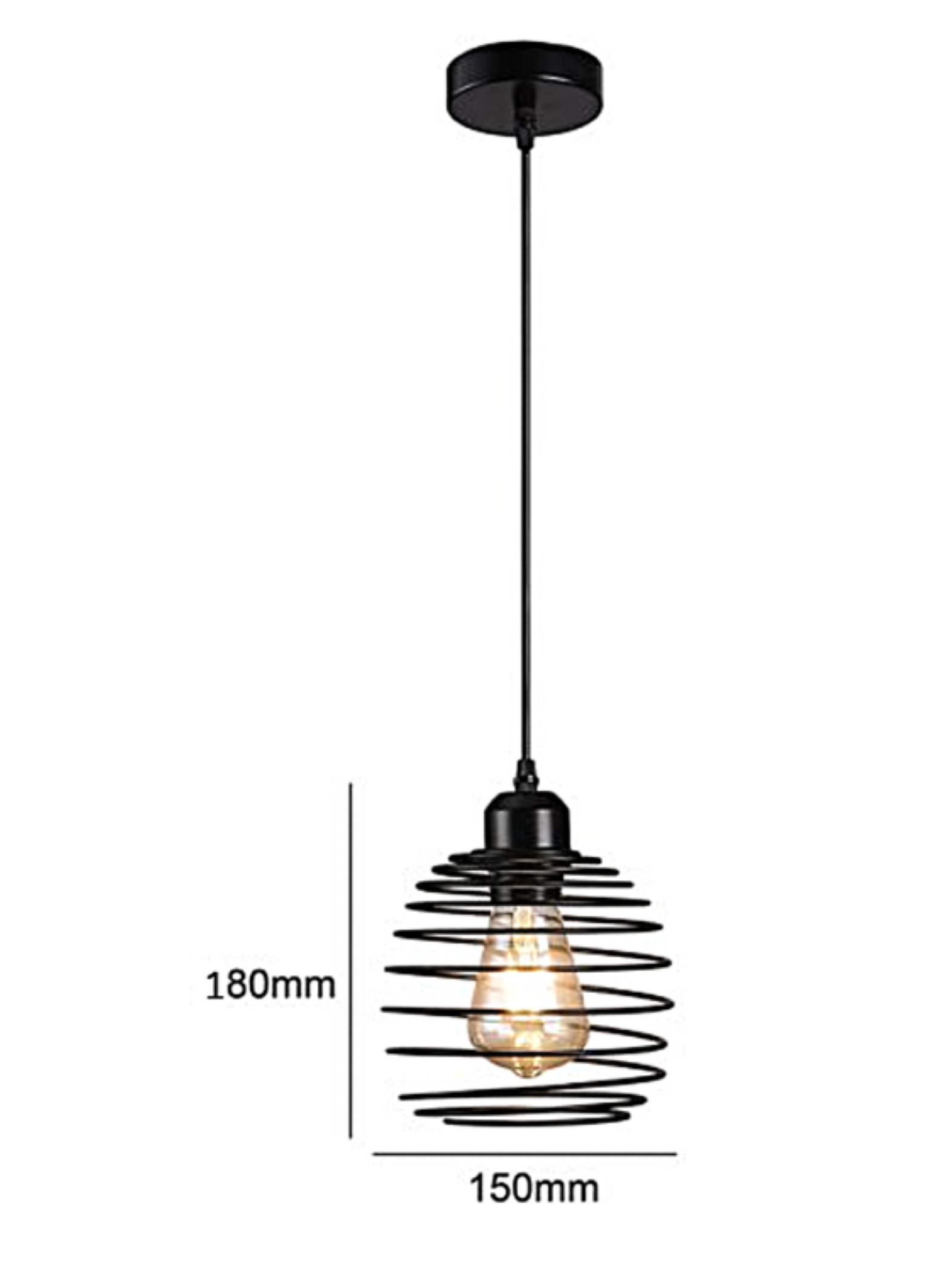 LAMPARA COLGANTE ESPIRAL RUSTICO INDUSTRIAL-2