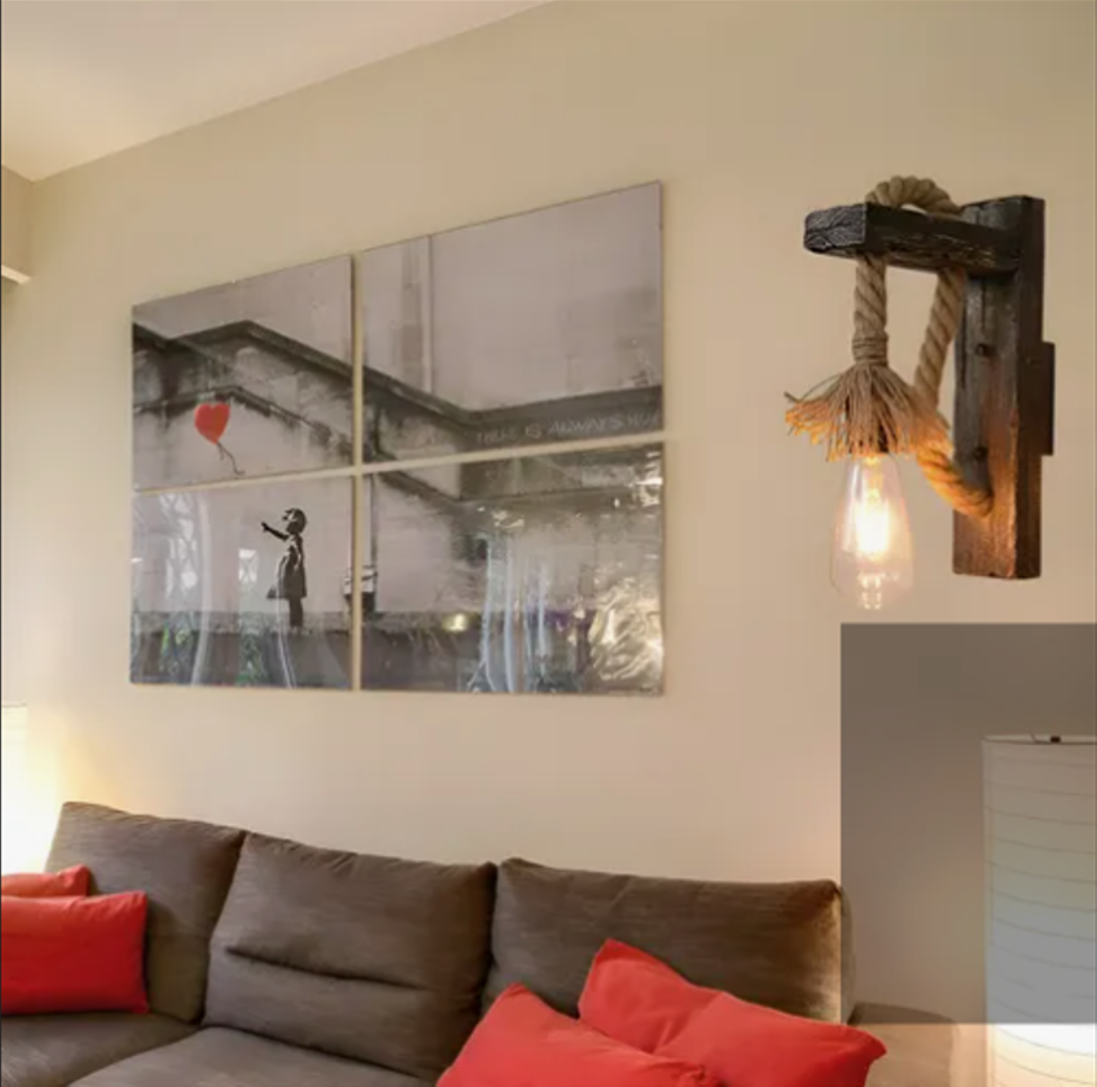 Aplique Decorativo de Madera Rustico E27-2