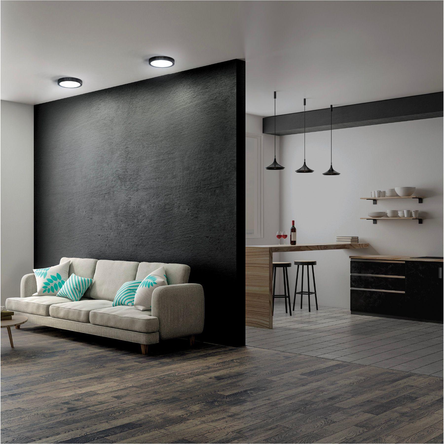 PANEL LED SOBREPUESTO REDONDO NEGRO 18W FRIO-3