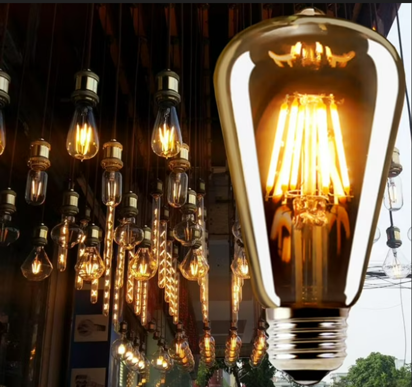 Ampolleta Led St64 Vintage E27 8W 2700k-2