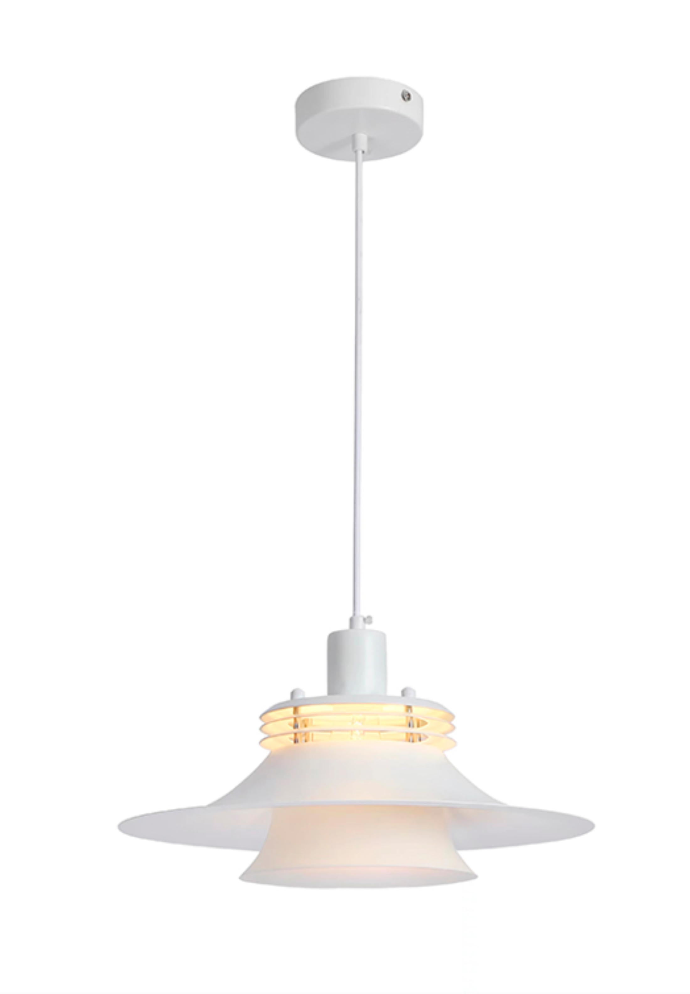 Lámpara Colgante E27  Blanca Vintage-2