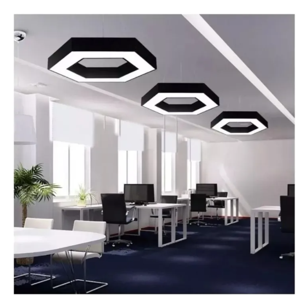 LAMPARA LED COLGANTE HEXAGONO 60CM 42W-2