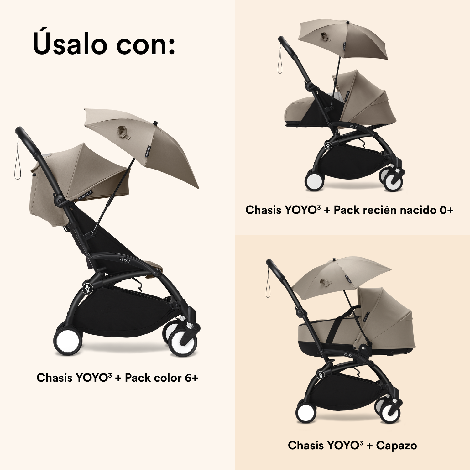 Sombrilla YOYO - Taupe | YOYO by Stokke-3