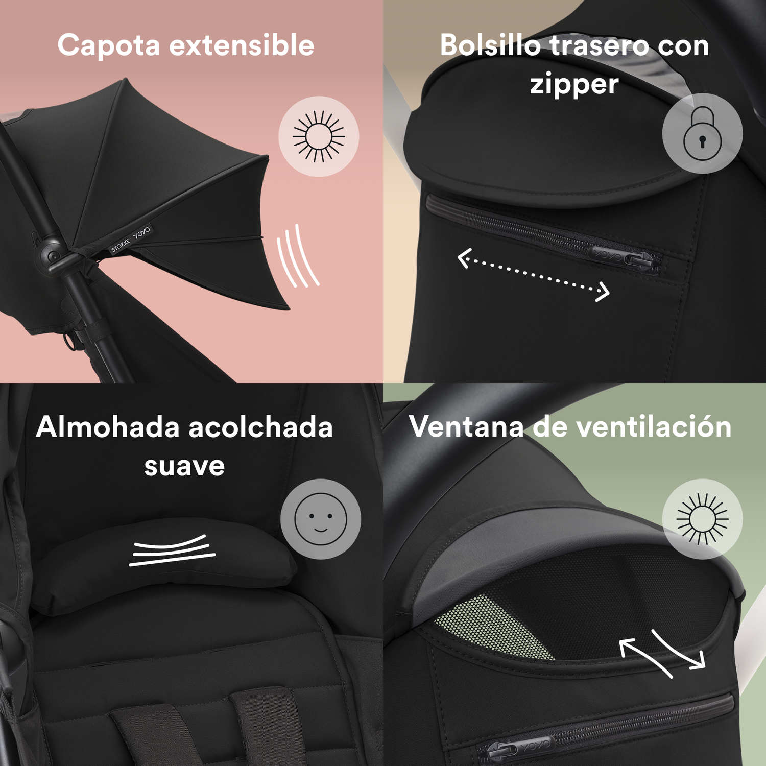 Asiento 6+ para Coche Ultracompacto Stokke® YOYO³ - Negroᵘˢ | YOYO by Stokke-2