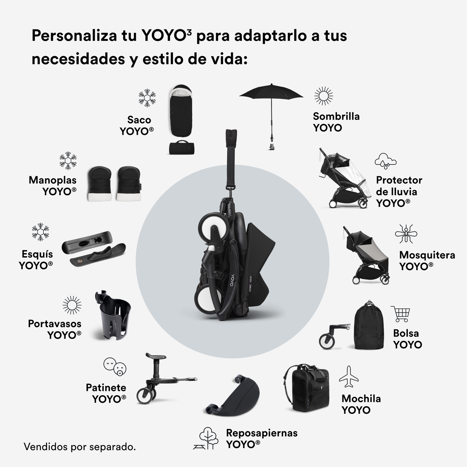 Asiento 6+ para Coche Ultracompacto Stokke® YOYO³ - Negroᵘˢ | YOYO by Stokke-4