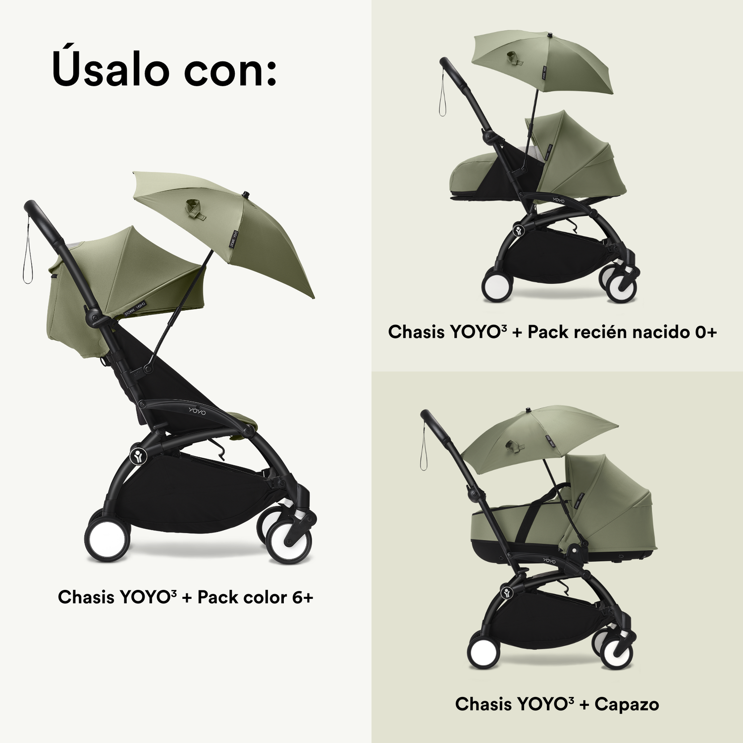 Sombrilla YOYO - Olive | YOYO by Stokke-3