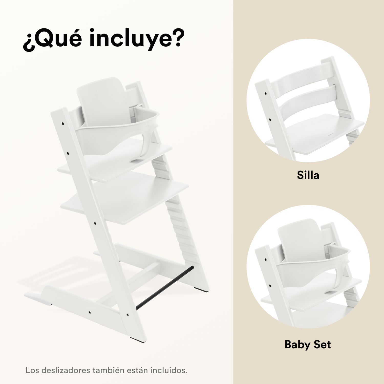 Pack Silla Tripp Trapp® + Baby Set - White | Stokke-1