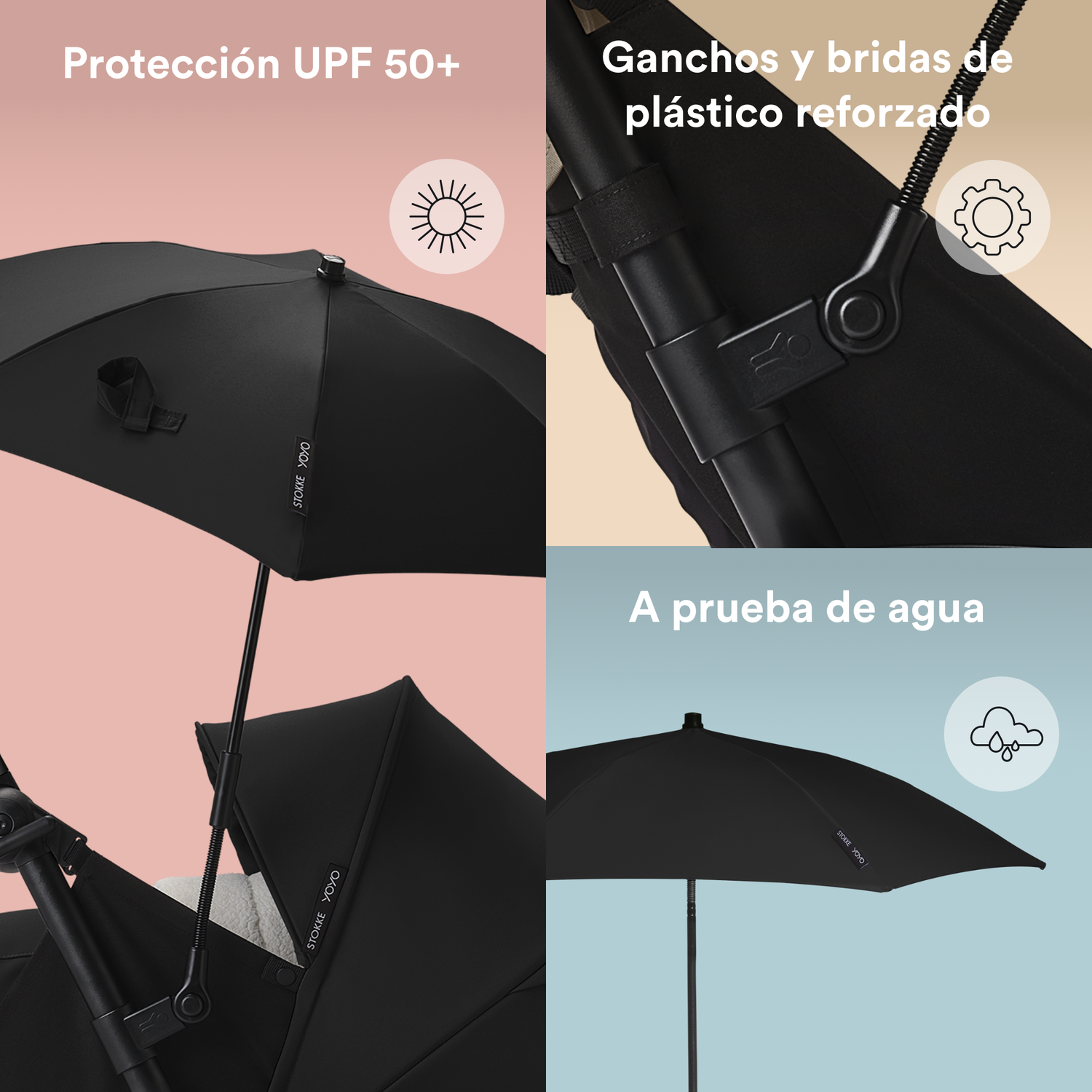 Sombrilla YOYO - Black | YOYO by Stokke-2