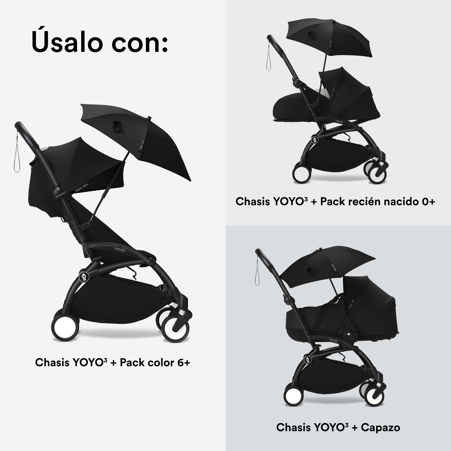 Sombrilla YOYO - Black | YOYO by Stokke-3