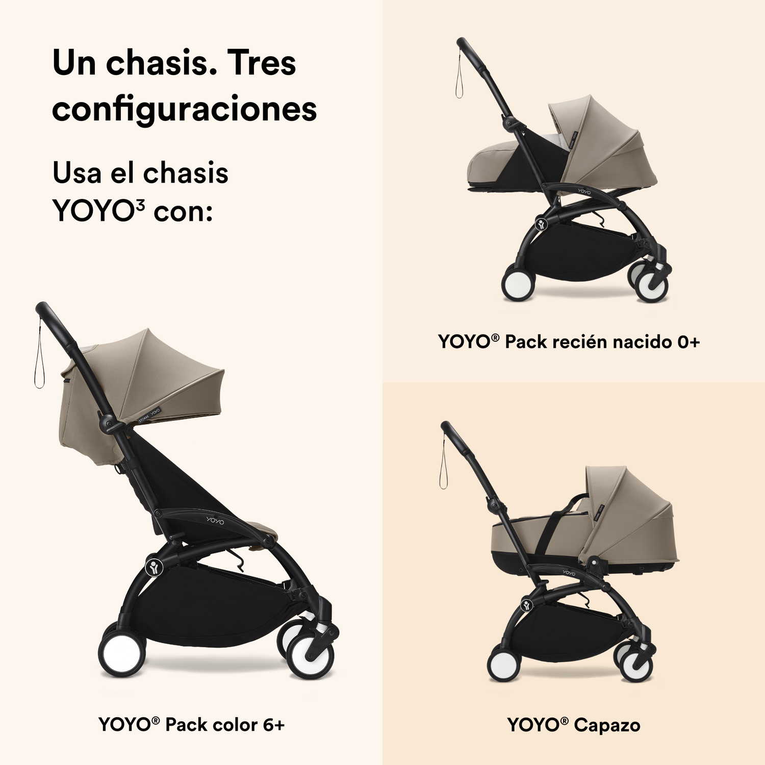 Chasis de Coche Ultracompacto Stokke® YOYO³ - Negroᵘˢ | YOYO by Stokke-2