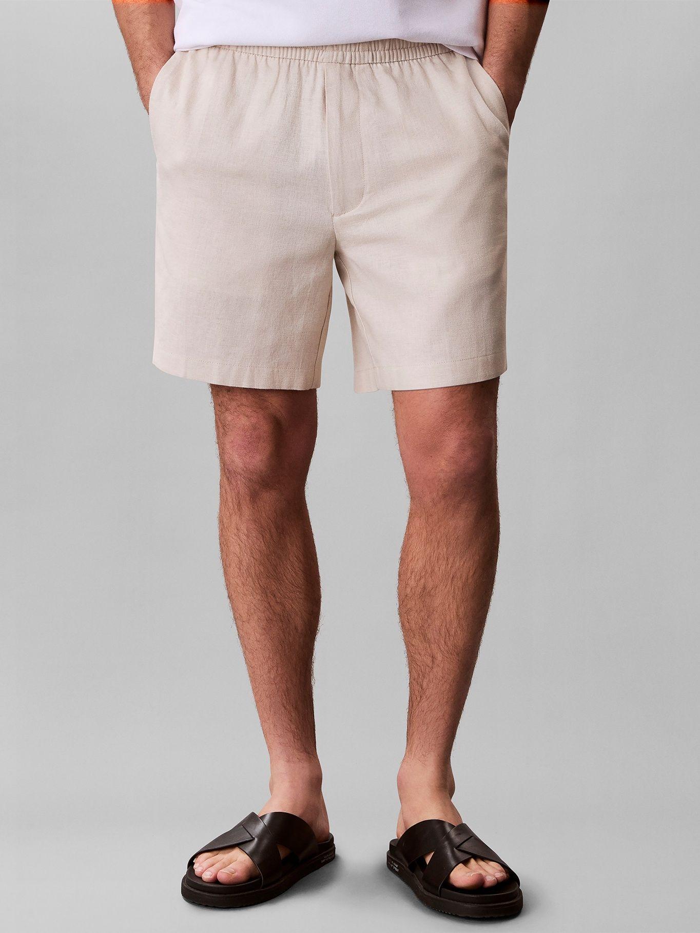 Short Recto Pull-On de Lino Crema Calvin Klein-1