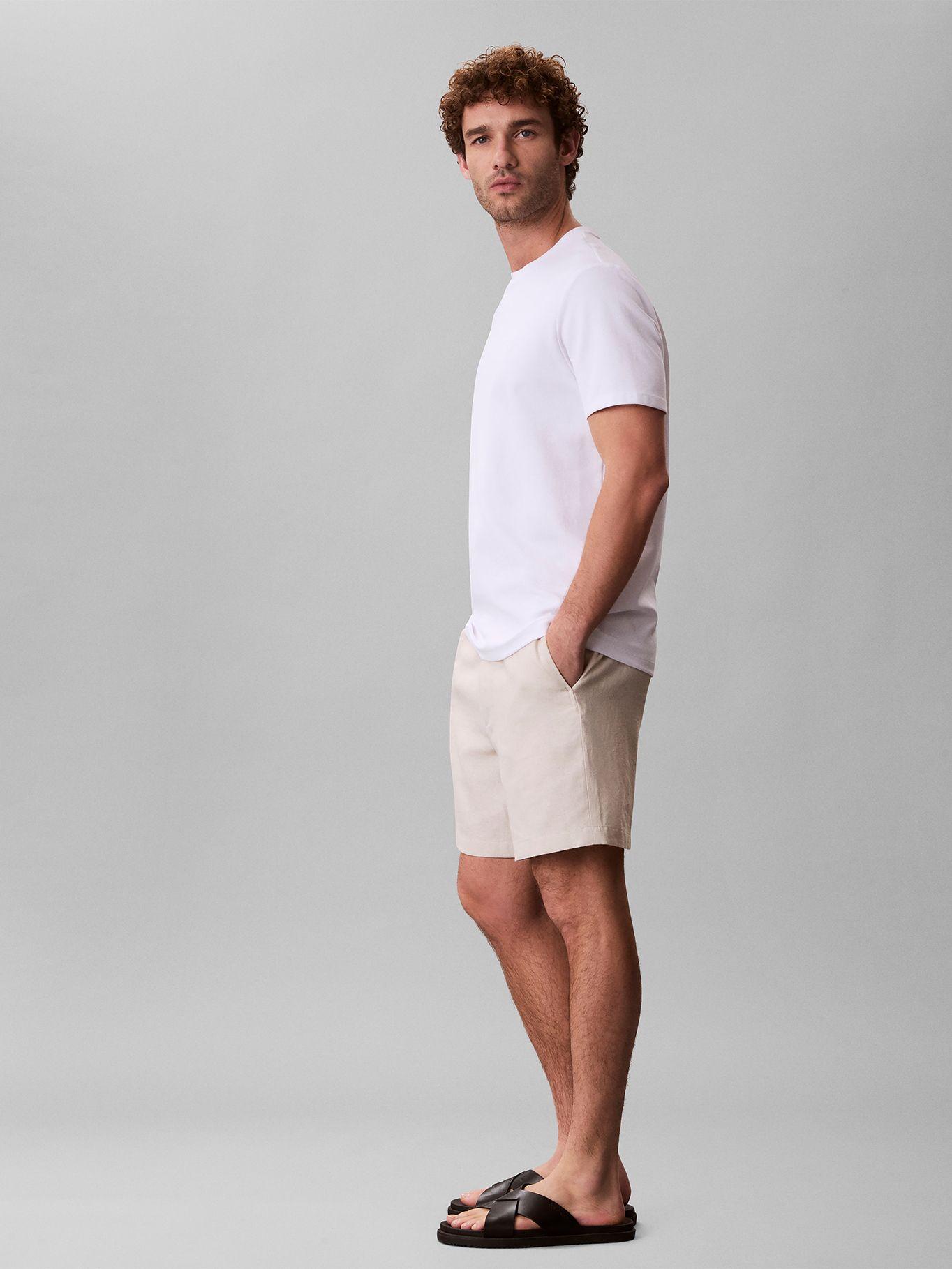 Short Recto Pull-On de Lino Crema Calvin Klein-3