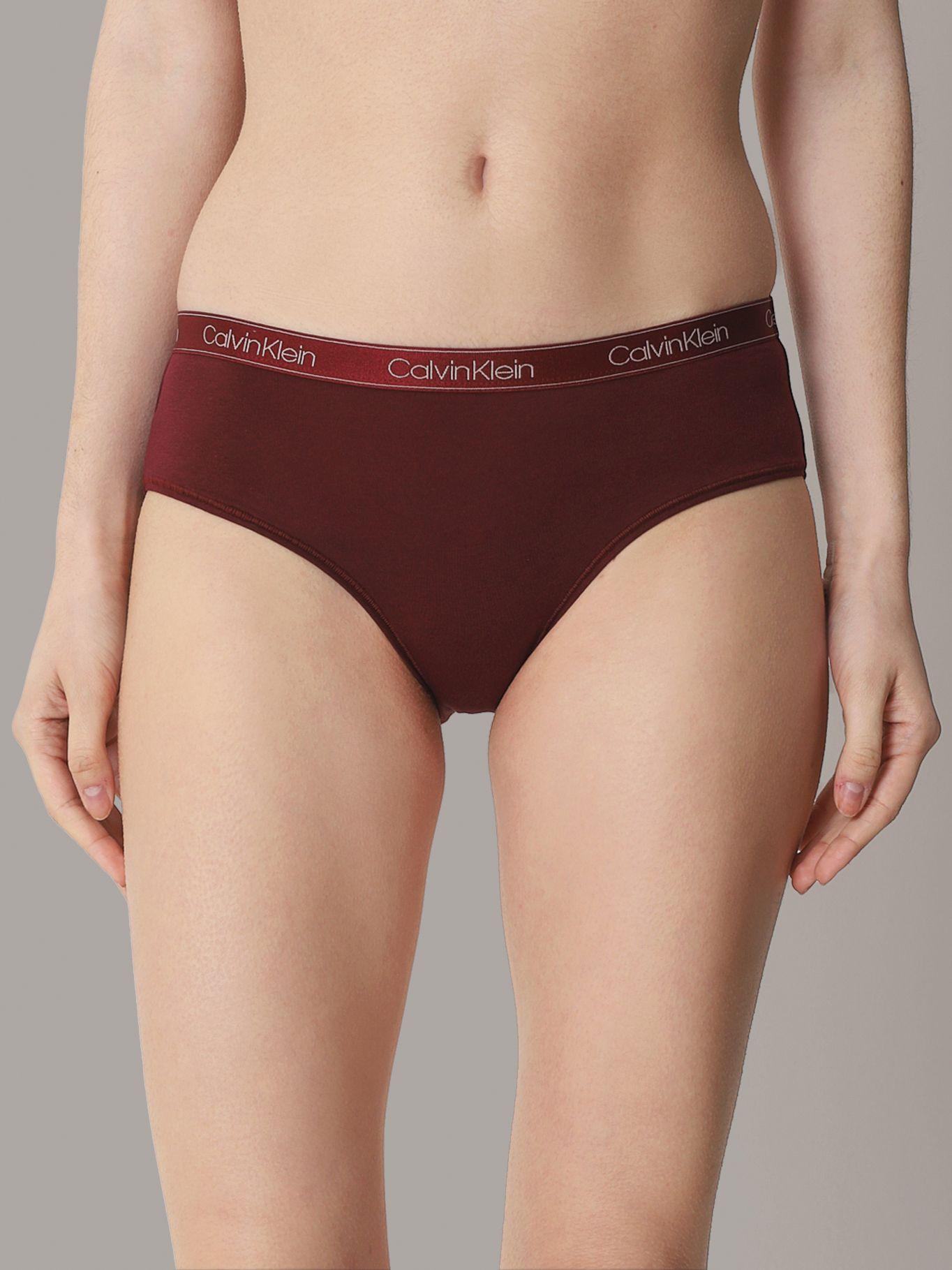 Calzón Hipster Cotton Essential Burdeo Calvin Klein-0