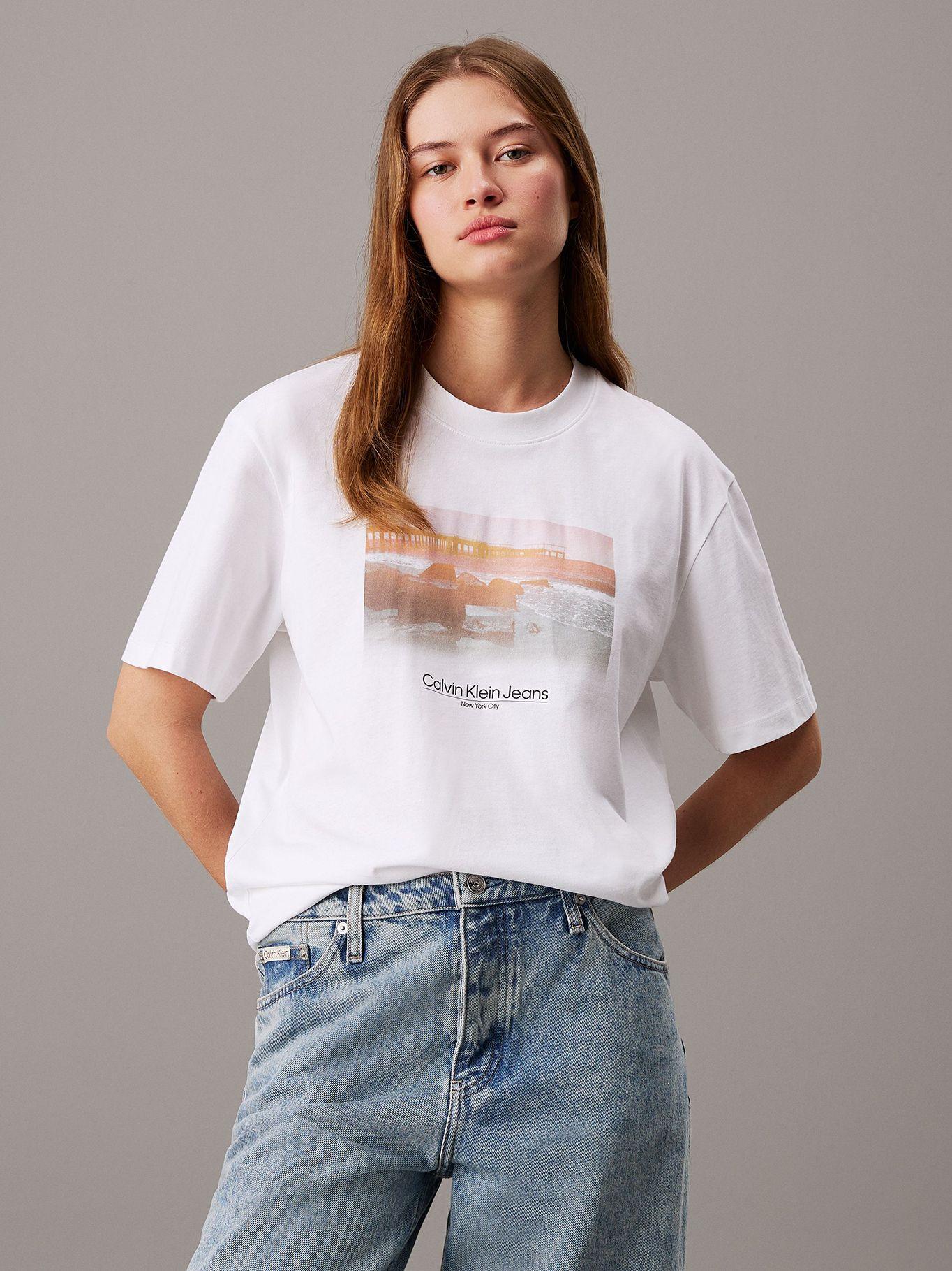 Polera Photo Graphic Relaxed Blanco Calvin Klein-0