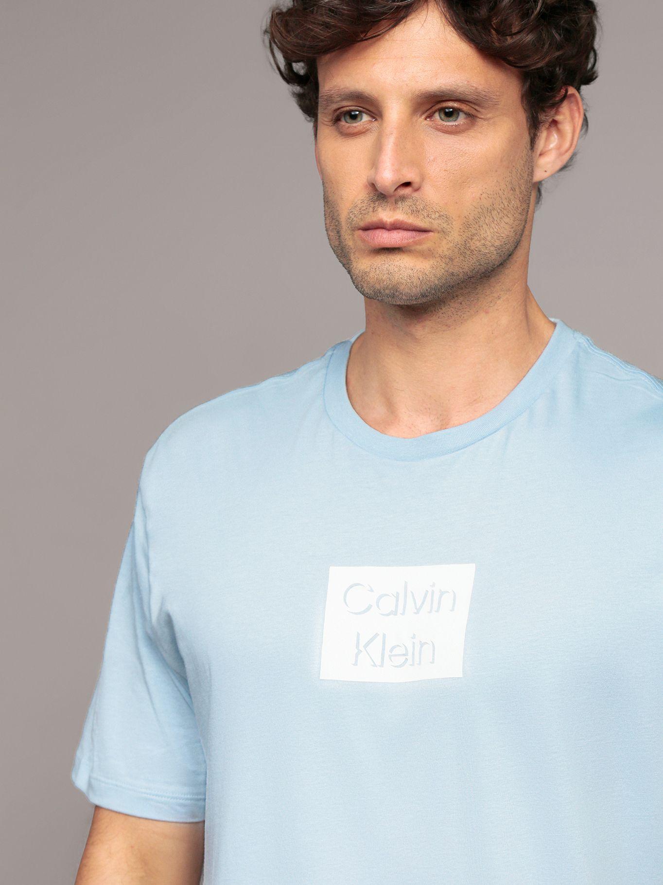 Polera Bogo Graphic Celeste Calvin Klein-4