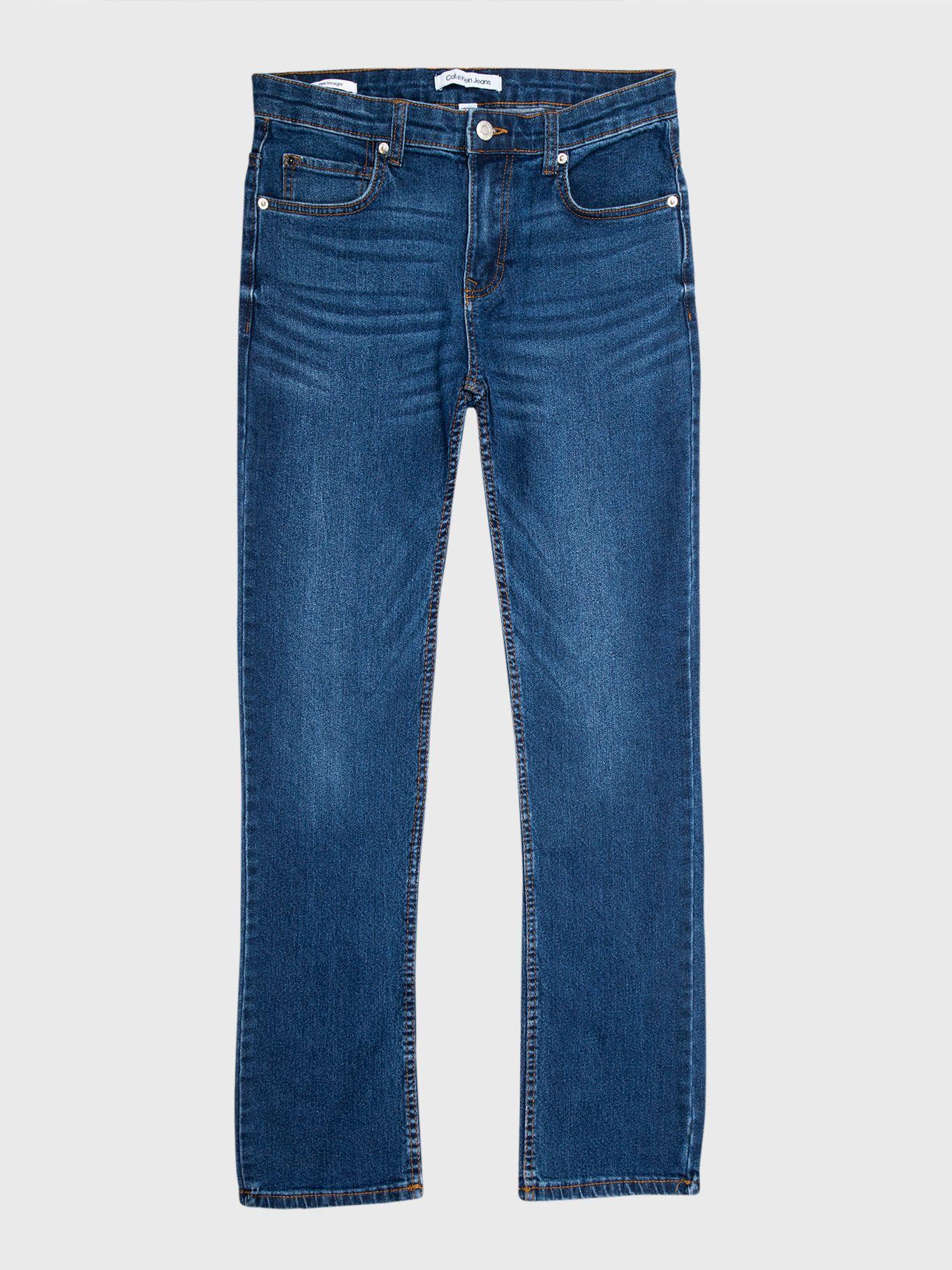 Jeans Niño Slim Straight 462 Azul Calvin Klein-0