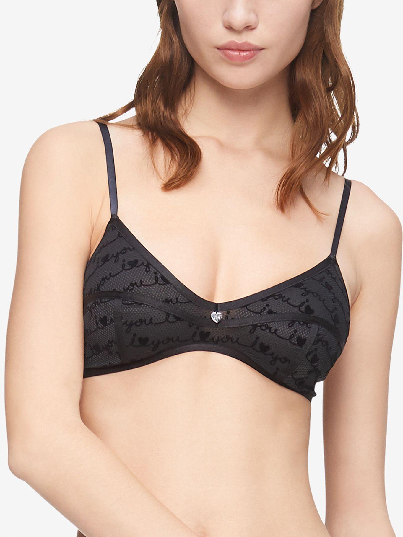 Bralette I Heart You Negro Calvin Klein-1