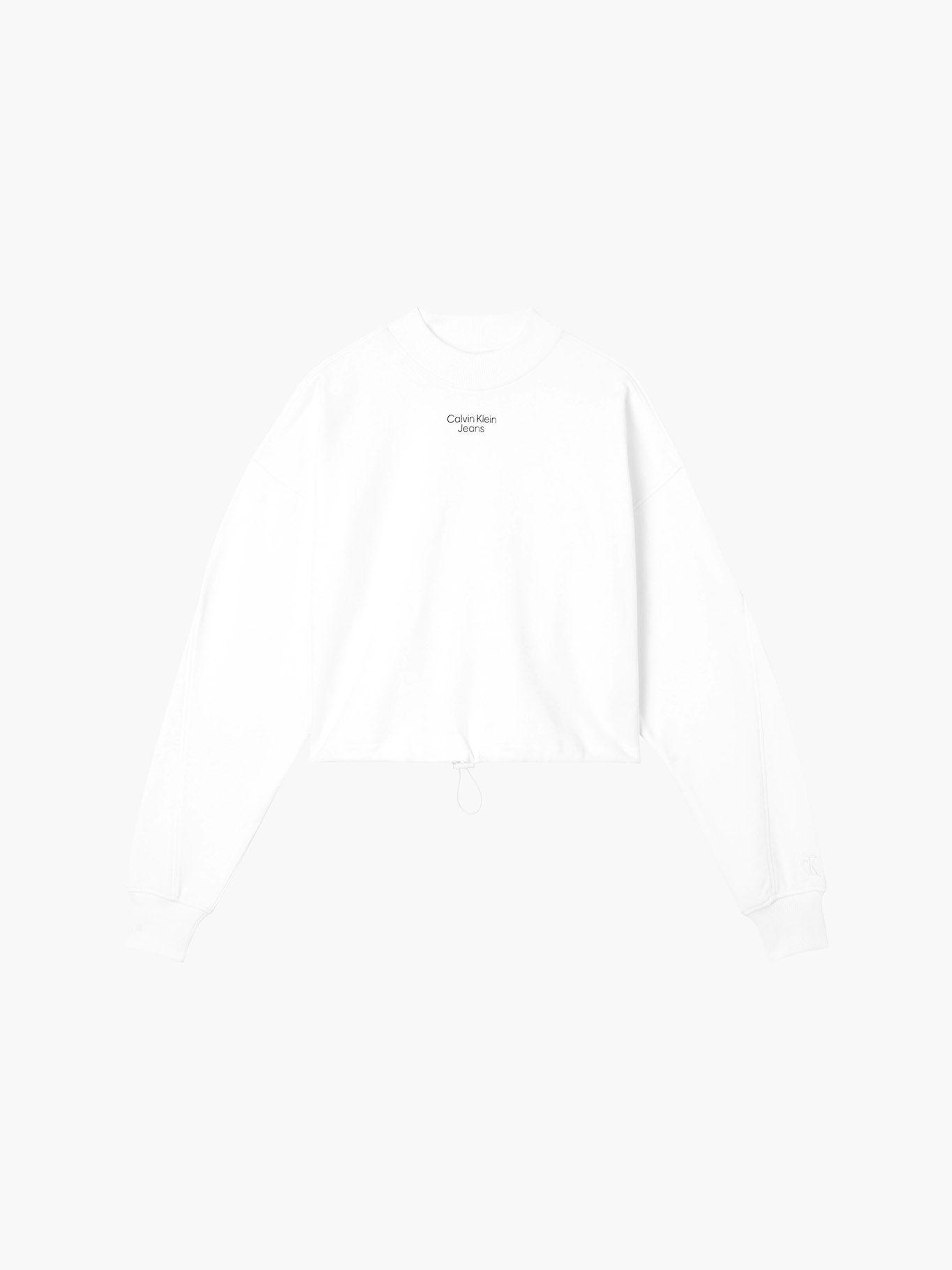 Polerón Stacked Blanco Calvin Klein-4