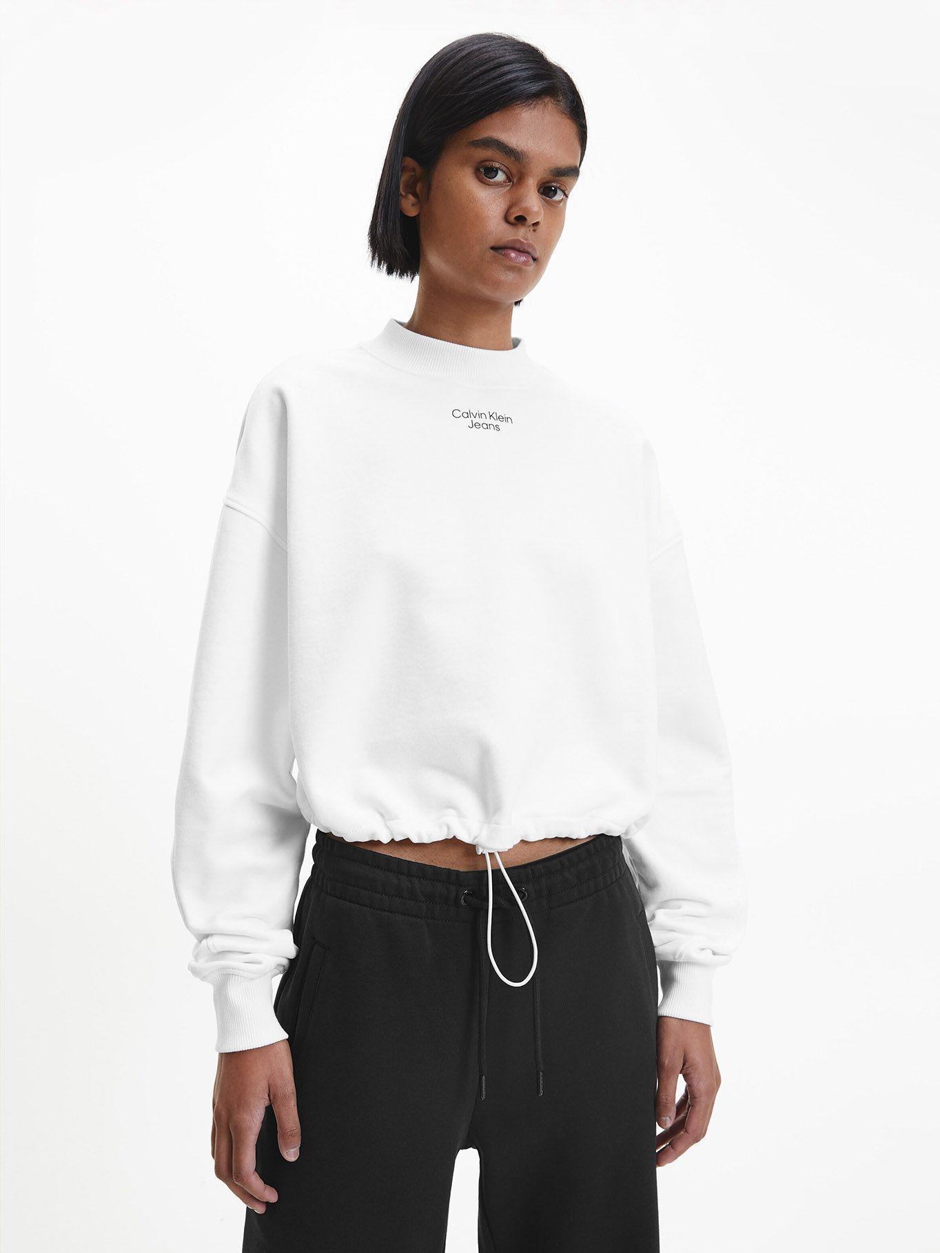 Polerón Stacked Blanco Calvin Klein-0