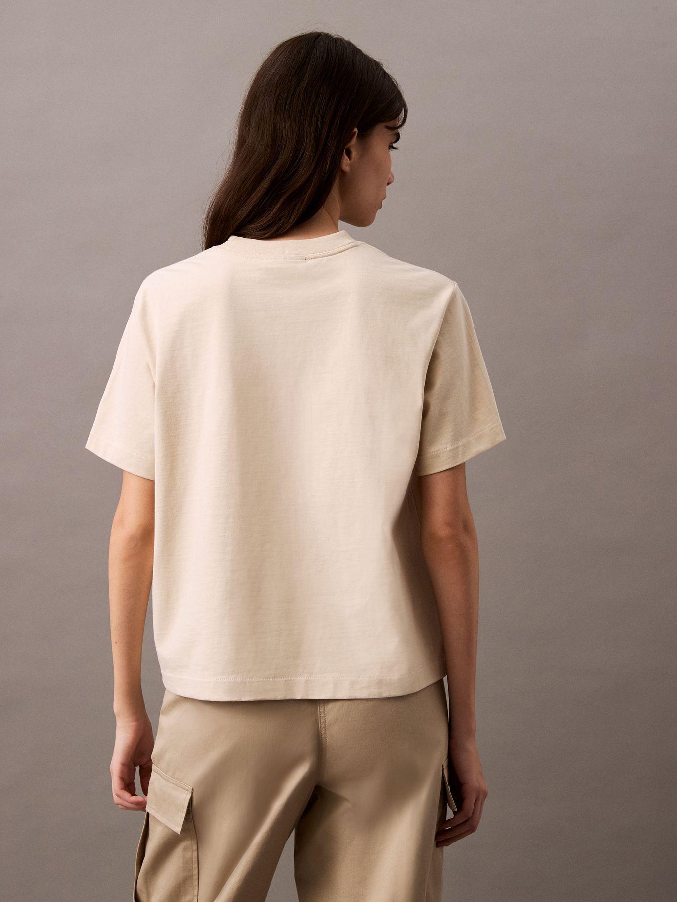 Polera Relaxed Logo Estándar Beige Calvin Klein-2