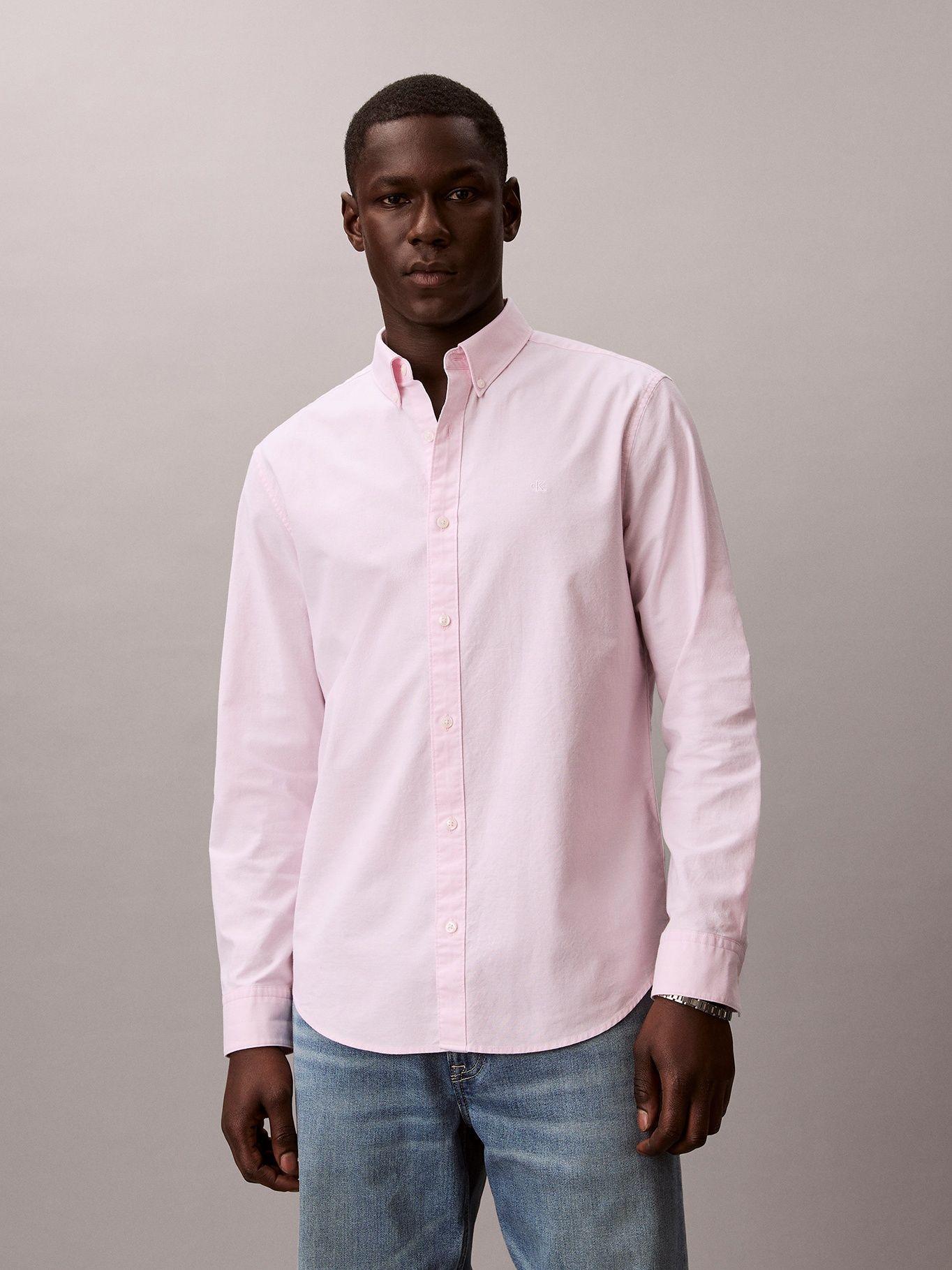 Camisa Oxford Clásica Rosado Calvin Klein-0