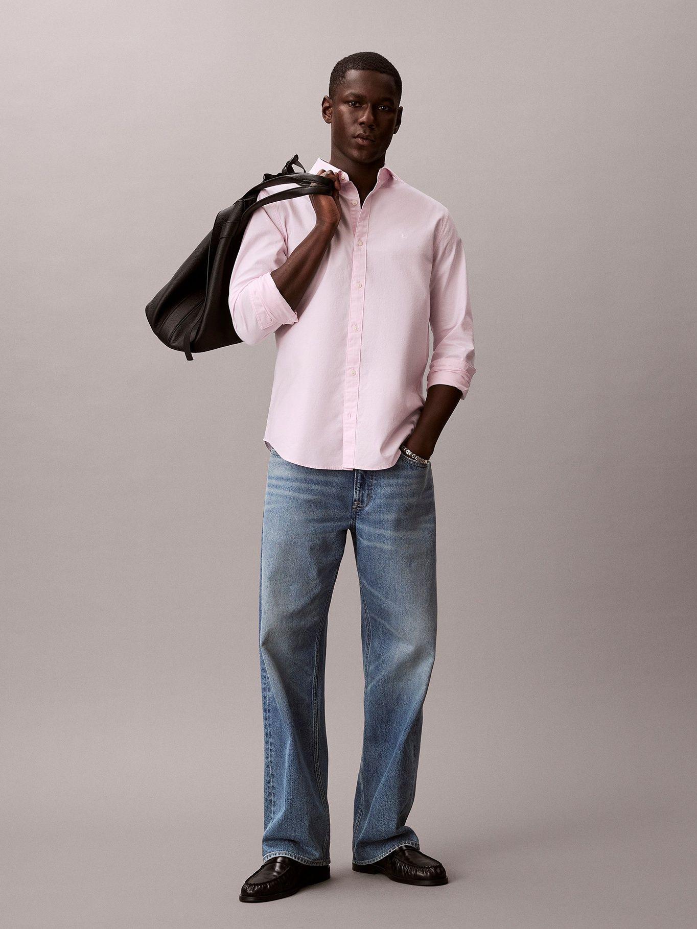 Camisa Oxford Clásica Rosado Calvin Klein-1
