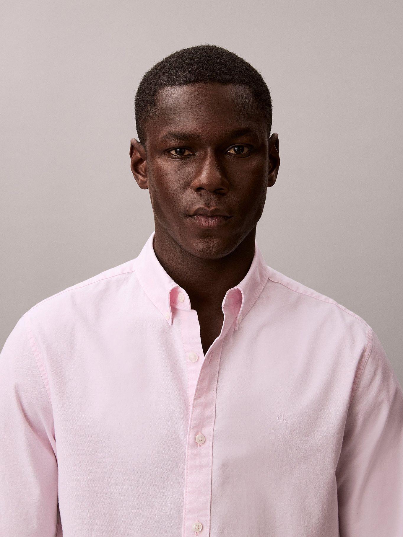 Camisa Oxford Clásica Rosado Calvin Klein-3