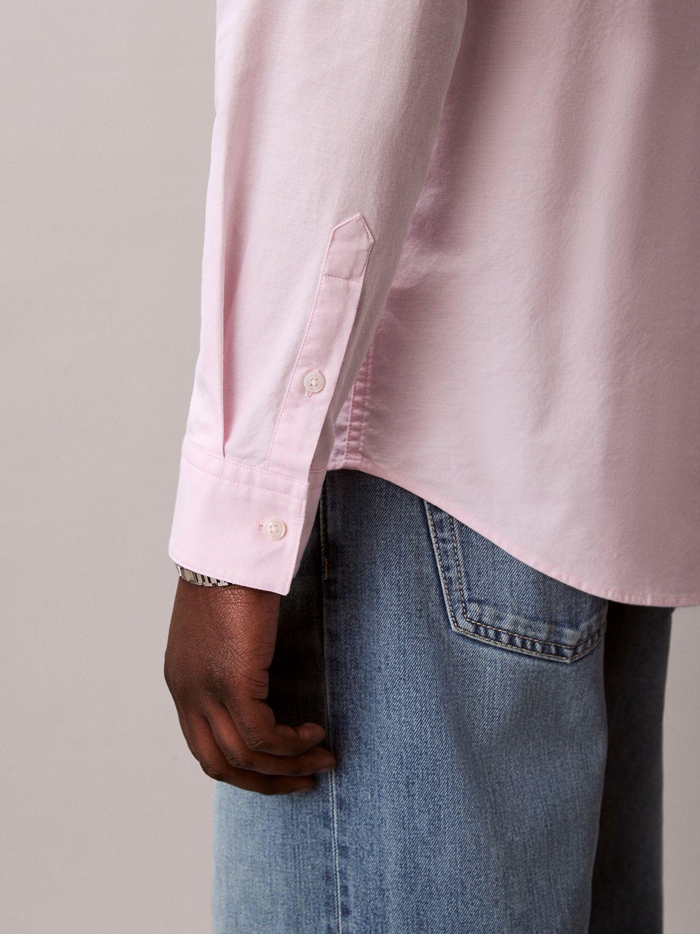 Camisa Oxford Clásica Rosado Calvin Klein-5
