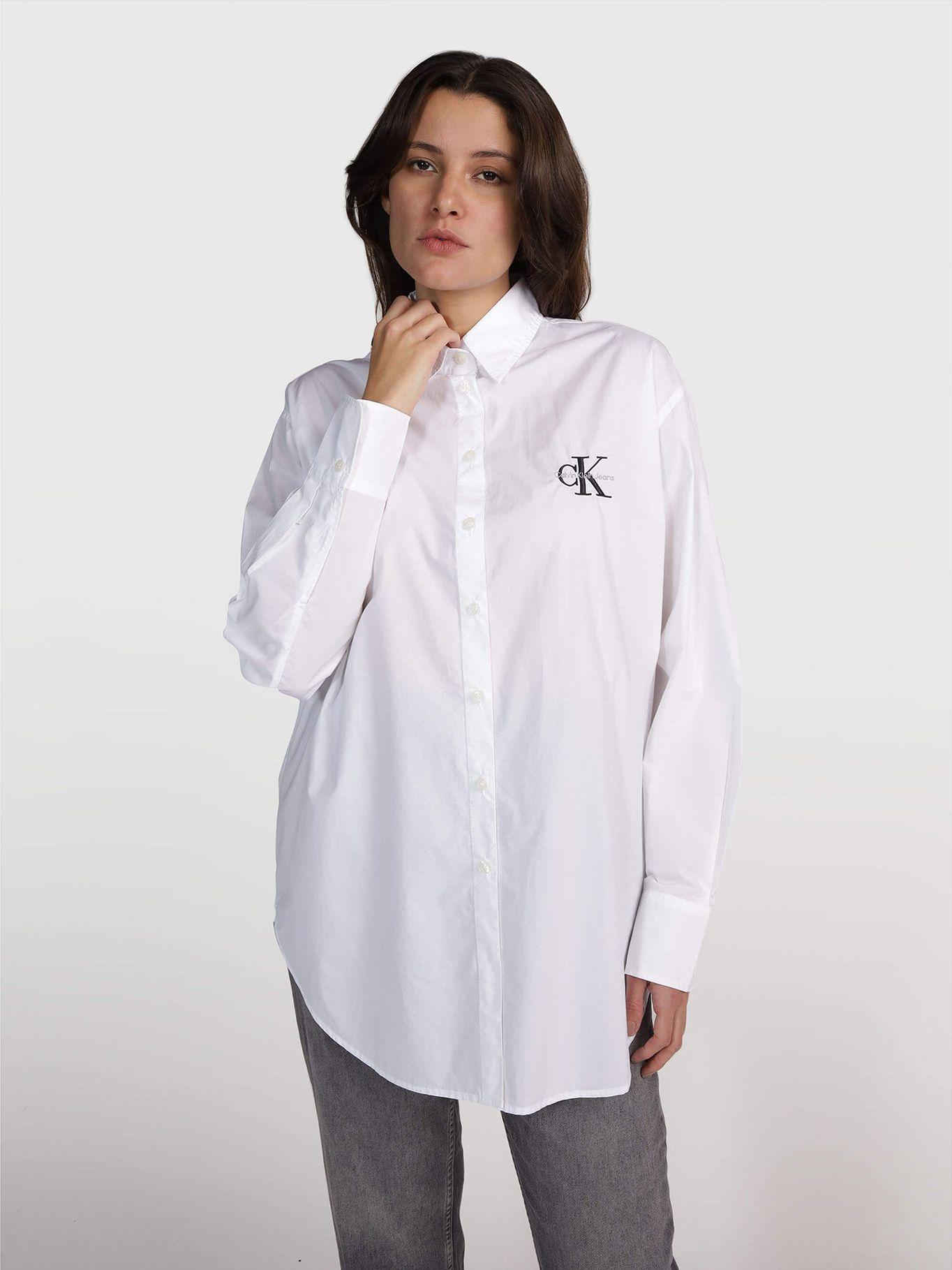Camisa Oversize Loose Monologo Blanco-0