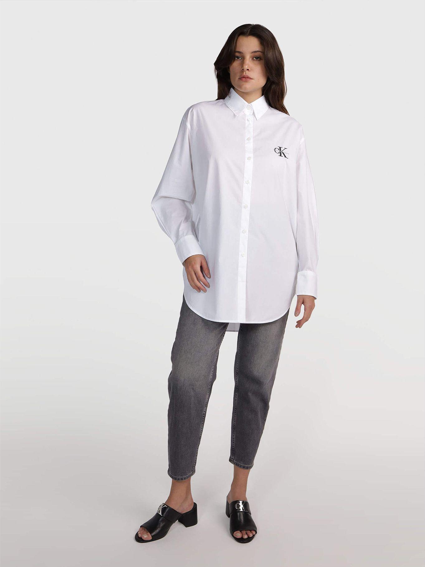 Camisa Oversize Loose Monologo Blanco-1