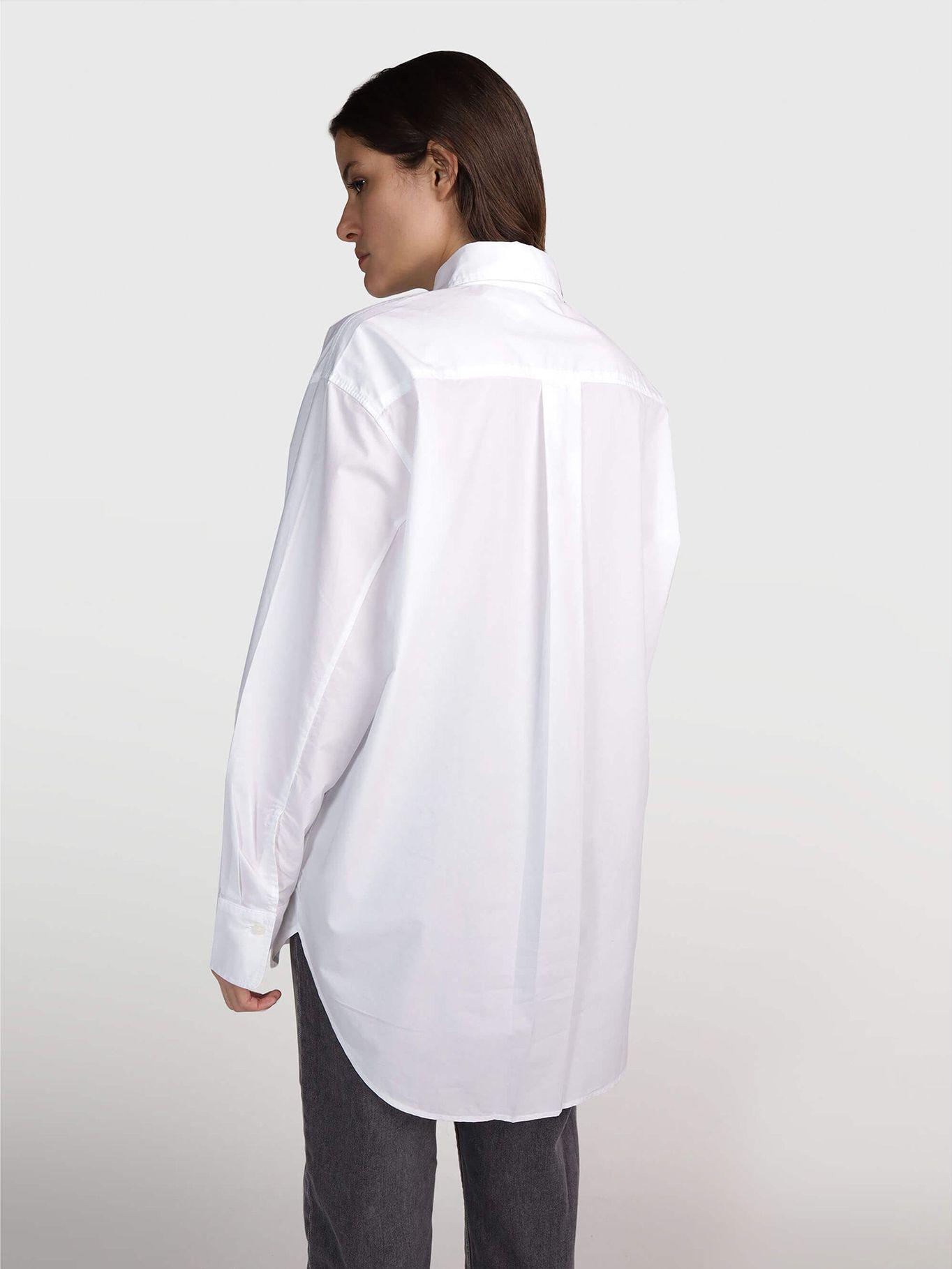 Camisa Oversize Loose Monologo Blanco-2