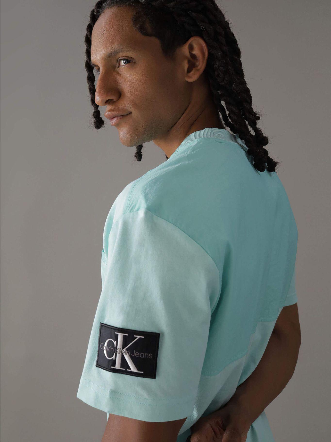 Polera Mix Media Azul Calvin Klein-3