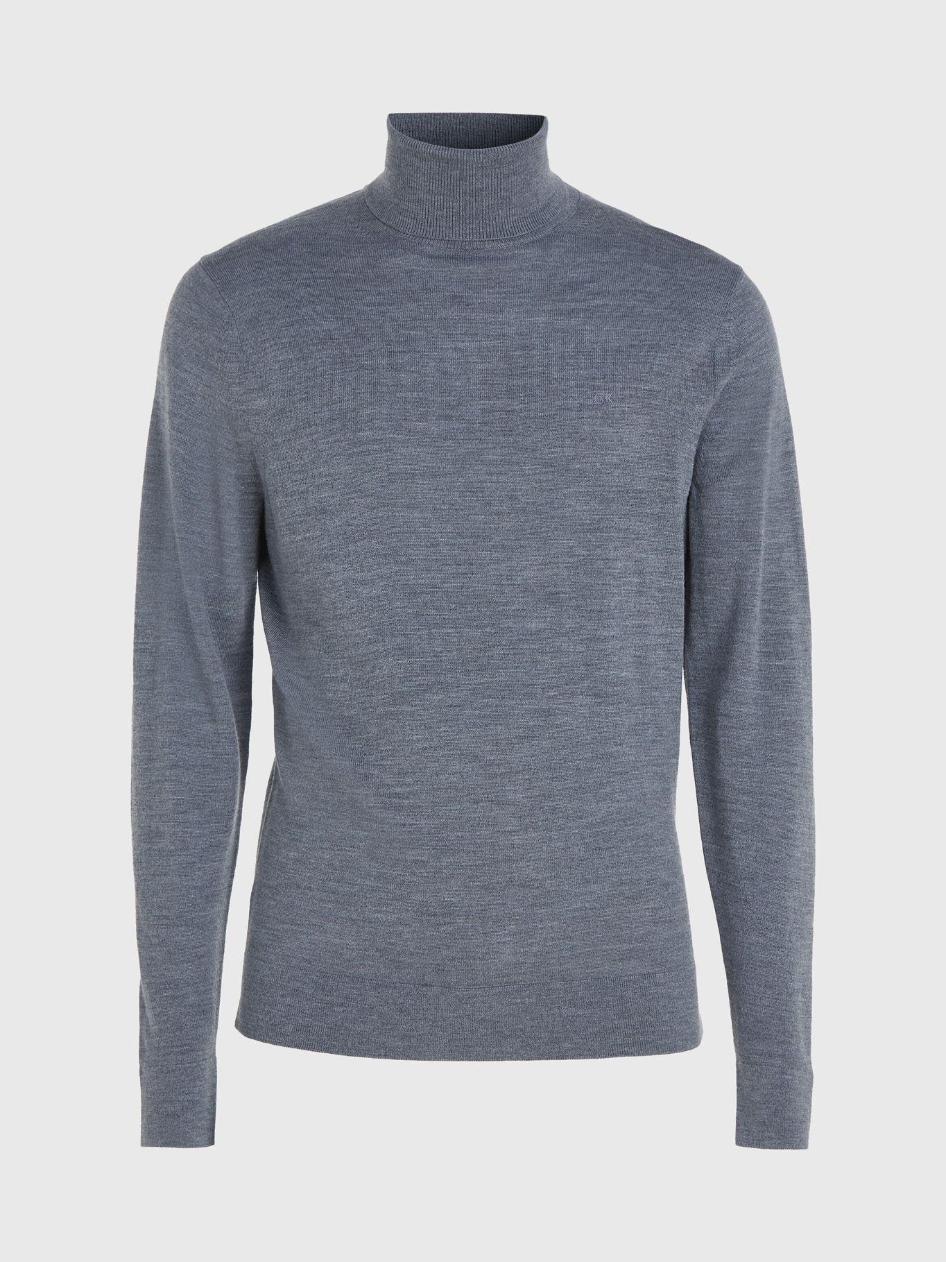 Sweater Cuello Alto Merino Gris P4A Calvin Klein-4