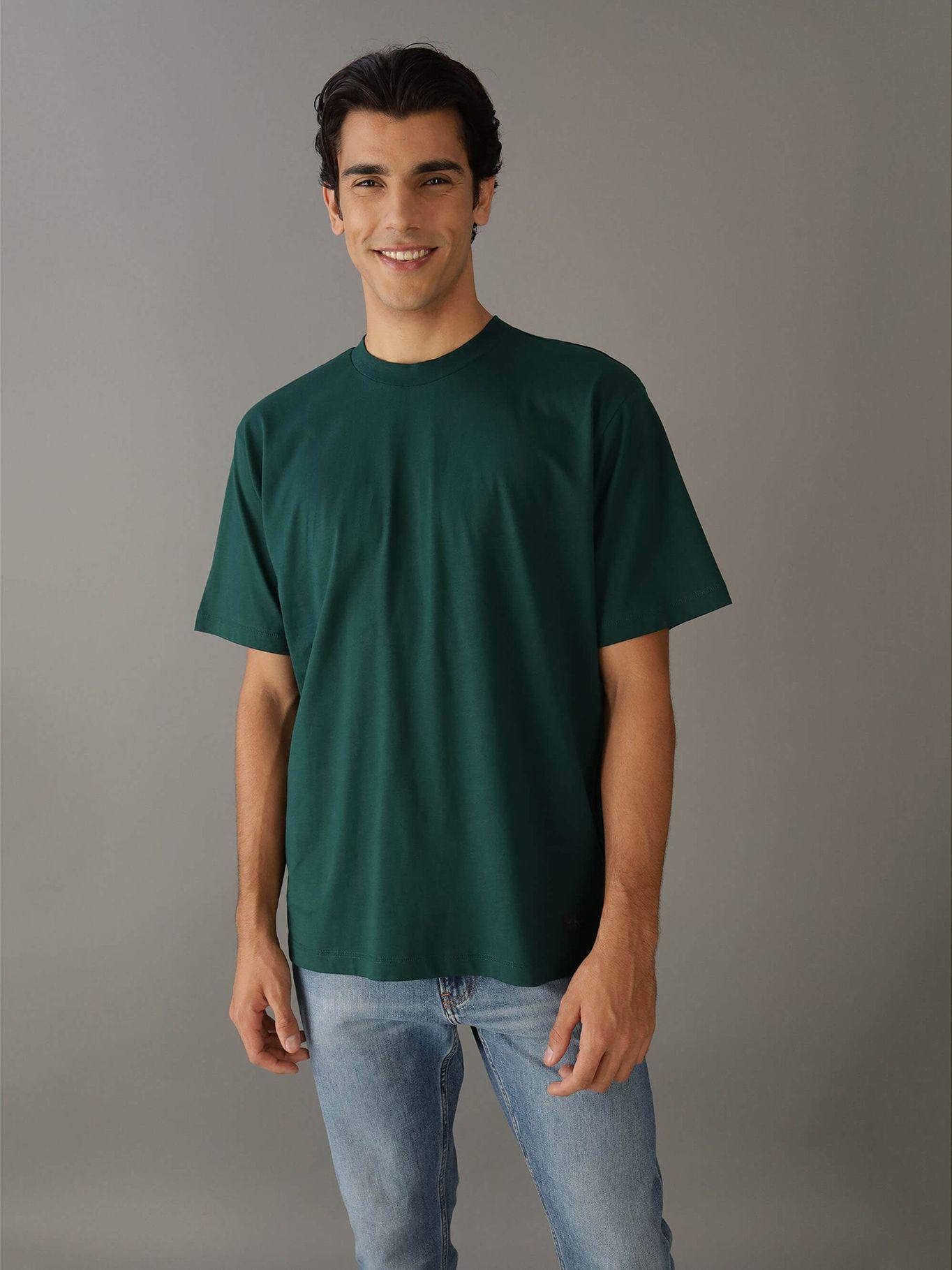 Polera Woven Label Relaxed Verde Calvin Klein-0