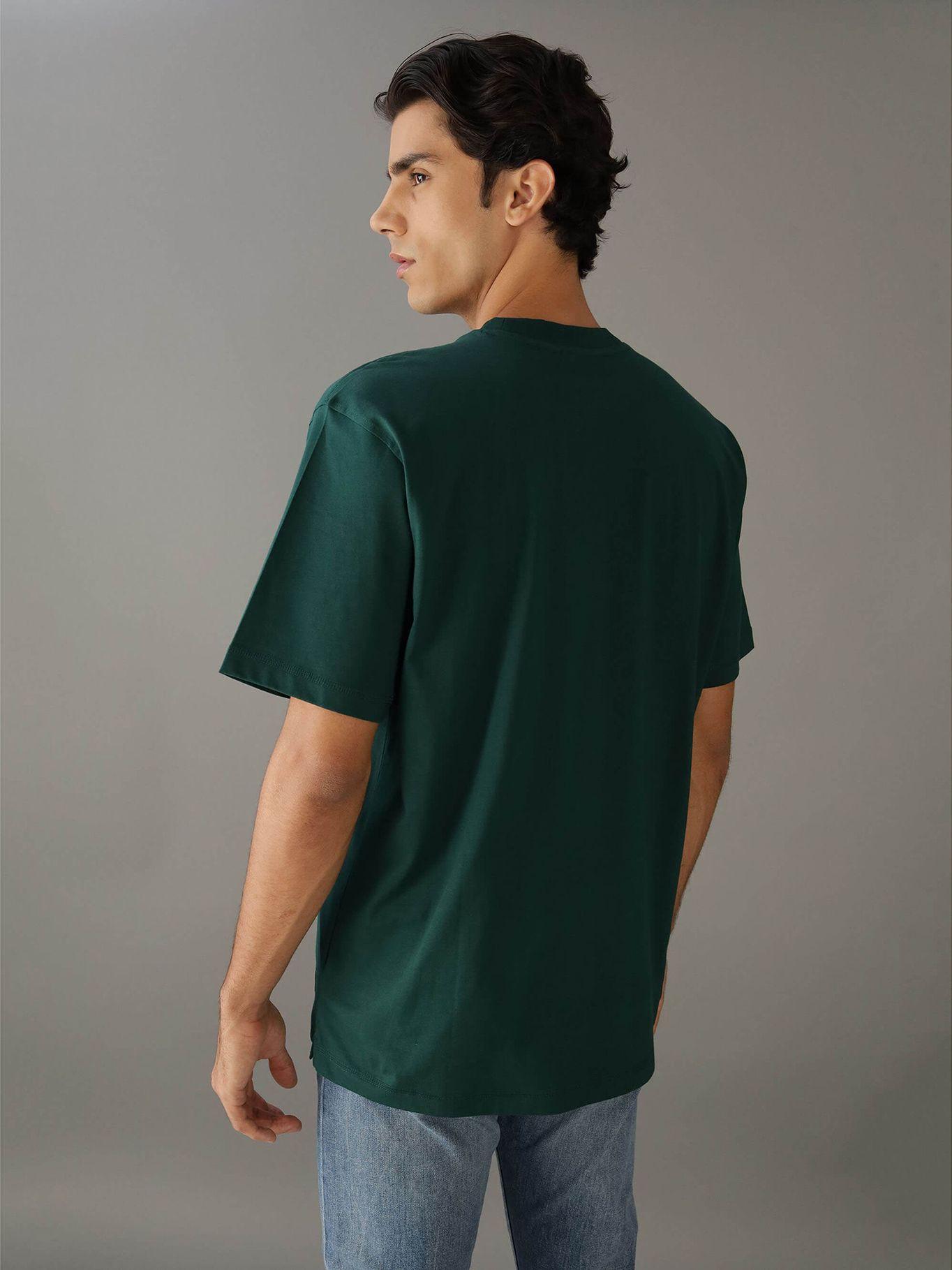 Polera Woven Label Relaxed Verde Calvin Klein-2