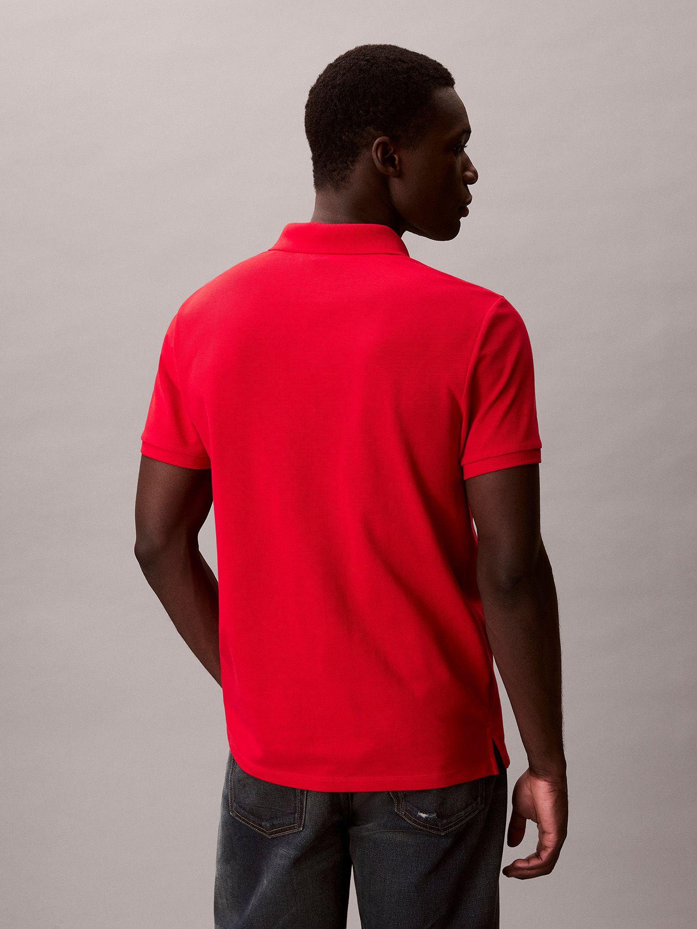 Polo con Monograma Rojo Calvin Klein-2